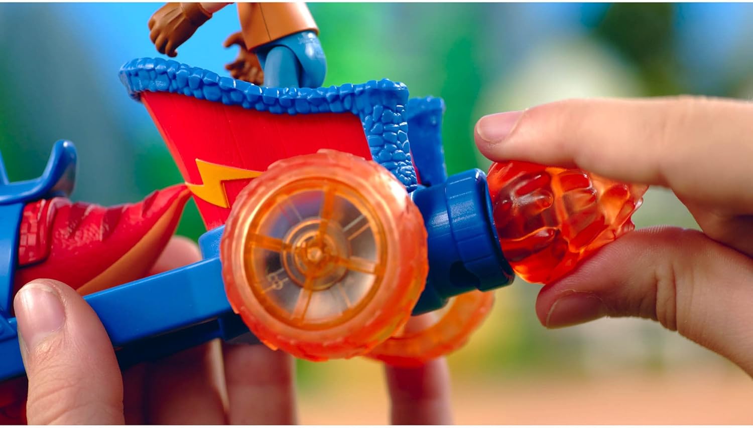 Dino Ranch Jon & Blitz Chariot Vehicle - Pull-Back Action with 3" Figure, Ages 3+ 3