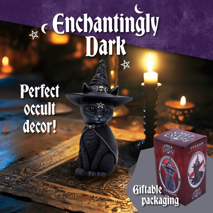 Nemesis Now Cult Cuties - Purrah Witches Hat Occult Cat Figurine