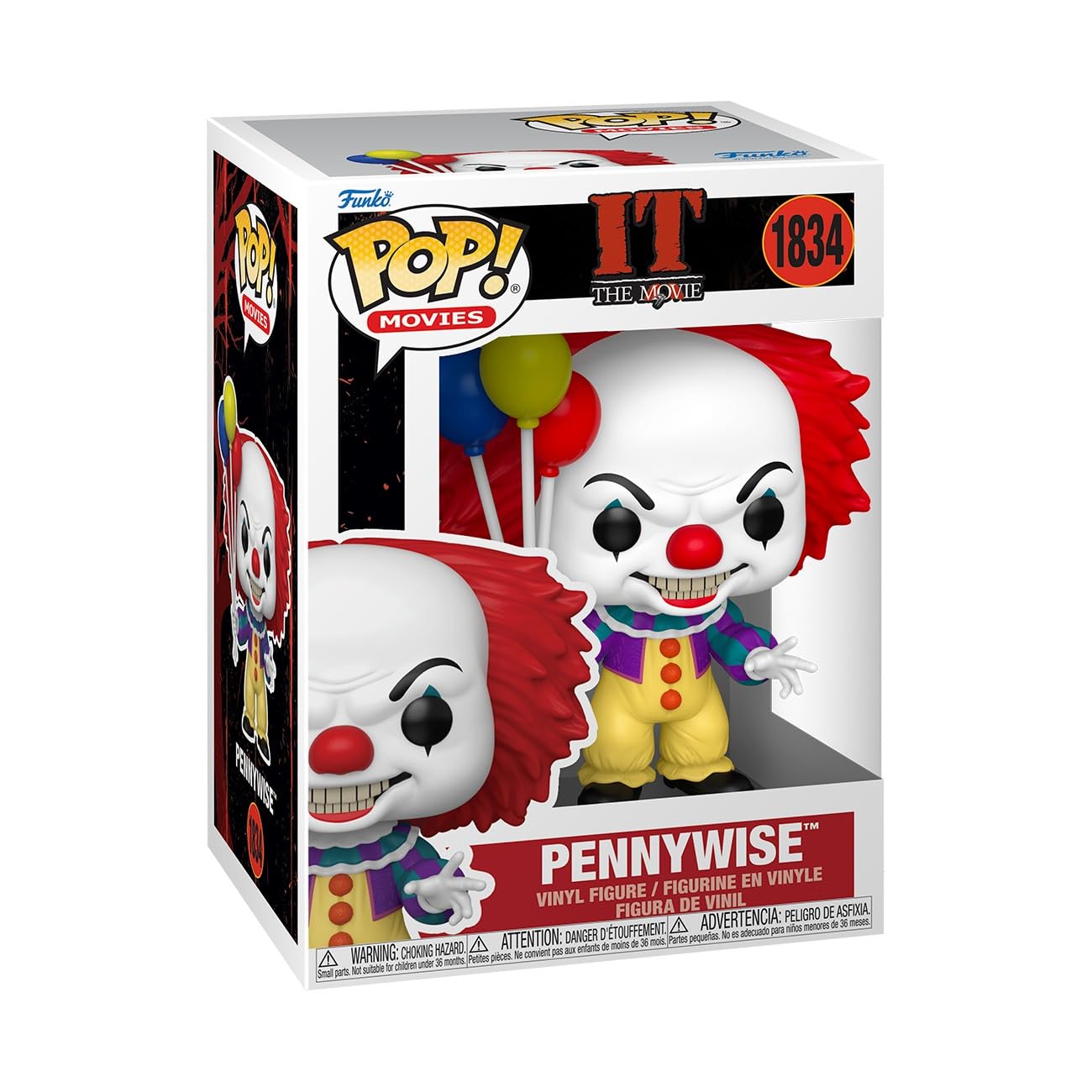 Funko Pop! Movies: Pennywise (IT 1990) Collectible Vinyl Figure | 3.75 Inches