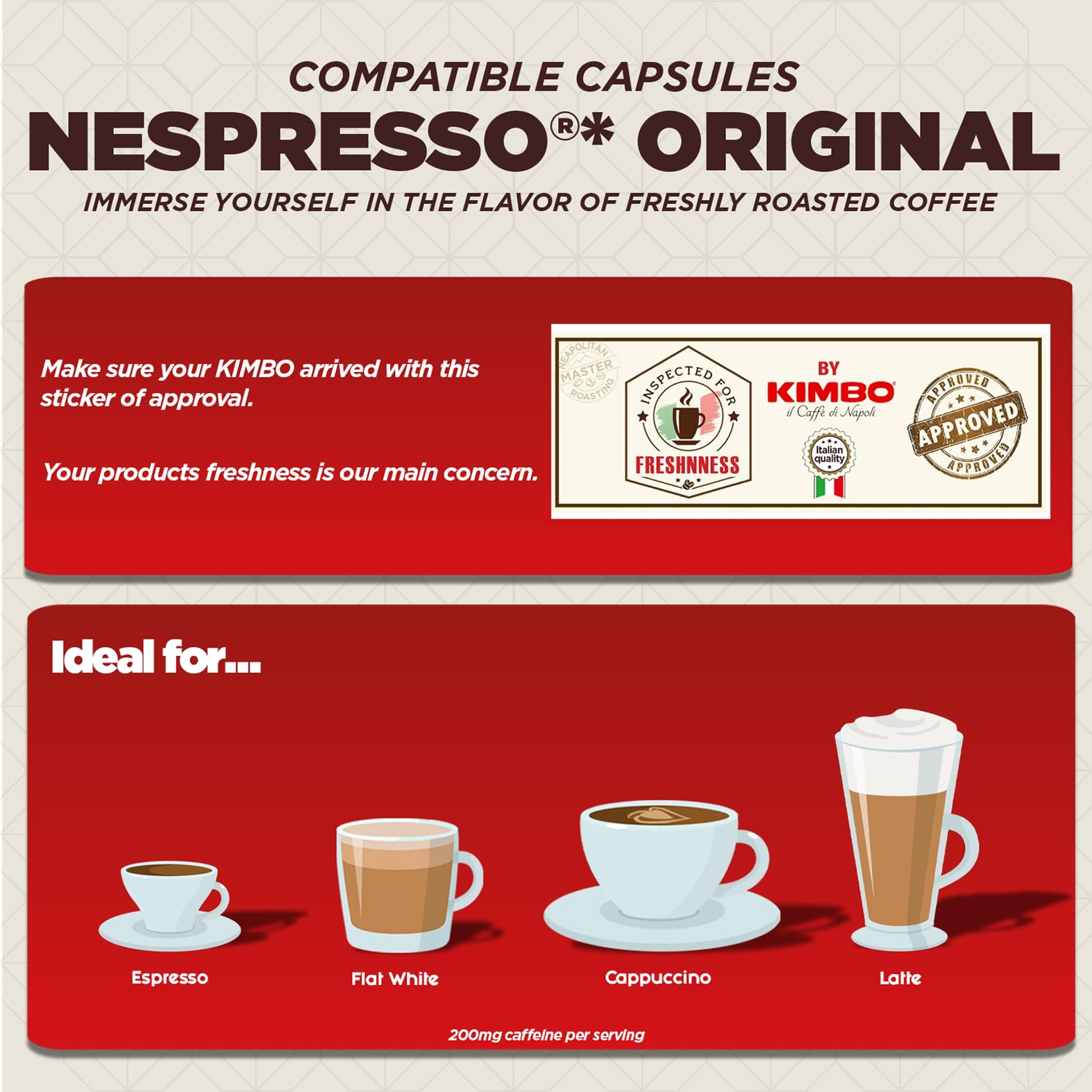 Kimbo Coffee Espresso Napoli Capsules (10-Pack) | Nespresso-Compatible Italian Coffee Pods | Medium Dark Roast with Arabica & Robusta Blend 3