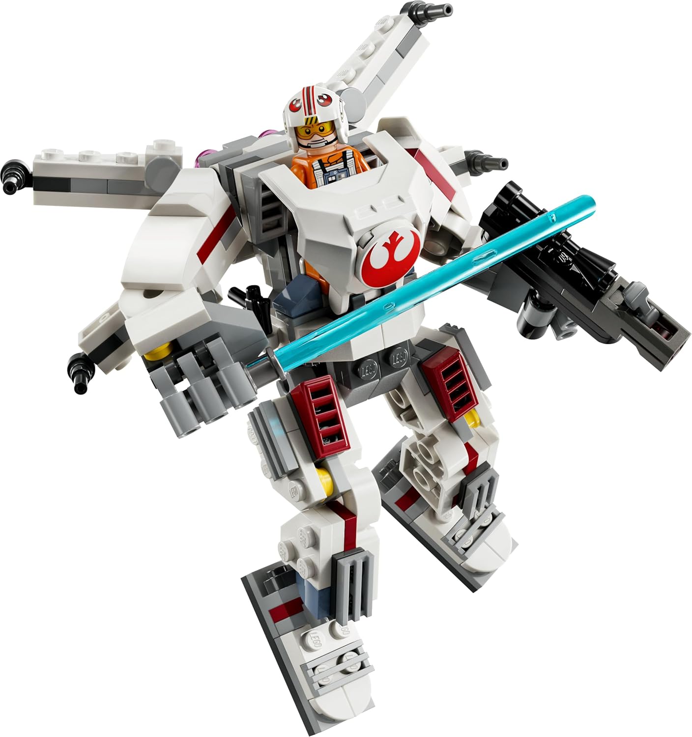 LEGO Star Wars Luke Skywalker X-Wing Mech Building Set - Posable Action Figure with Lightsaber for Kids 6+ 3