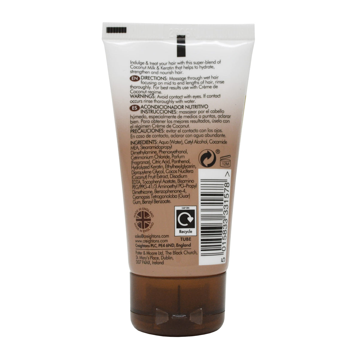 Creightons Crème De Coconut & Keratin Nourishing Conditioner - Hydrating, 50ml
