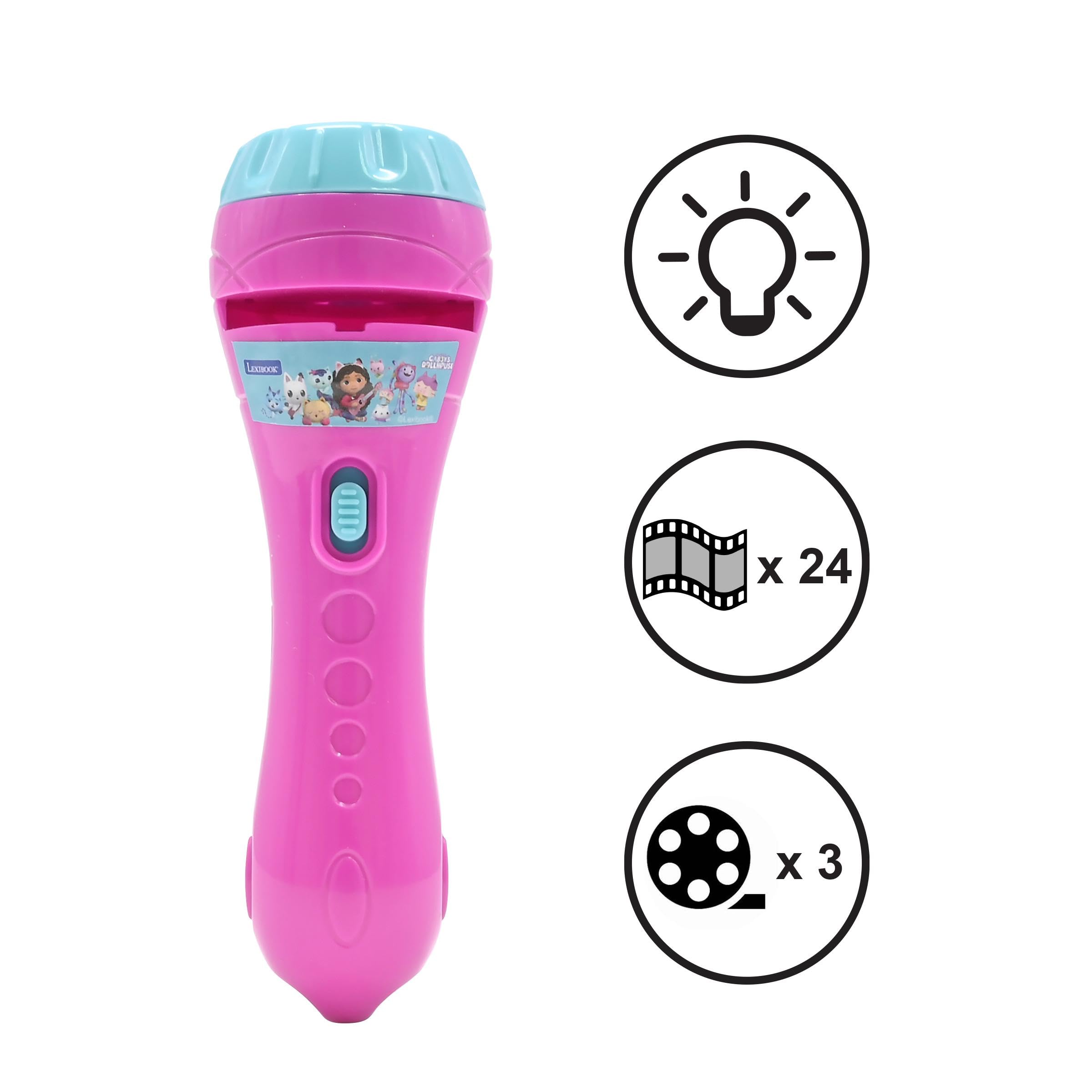 Lexibook Gabby's Dollhouse Stories Projector and Torch Light with 24 Images