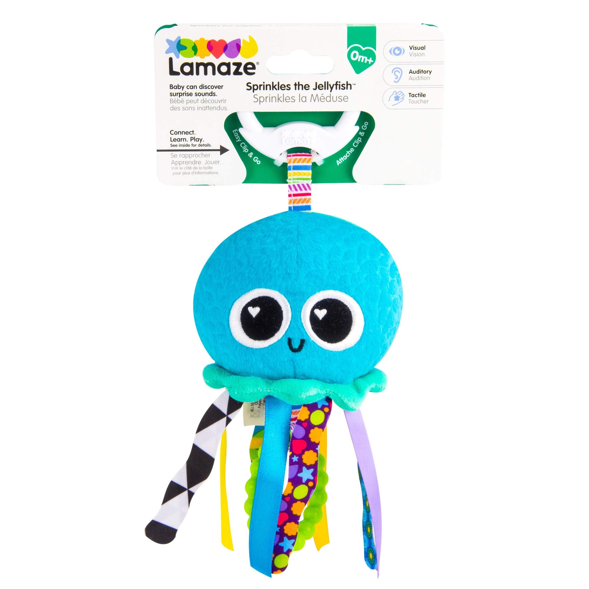 LAMAZE Mini Clip & Go Sprinkles The Jellyfish Pushchair Toy | Sensory & Teething Aid | Suitable from Birth 5