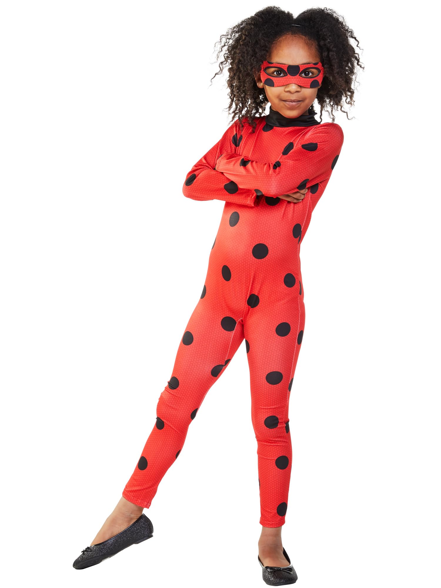Rubies Official Miraculous Ladybug Child Costume with Eye Mask | Size 7-8 | Polyester