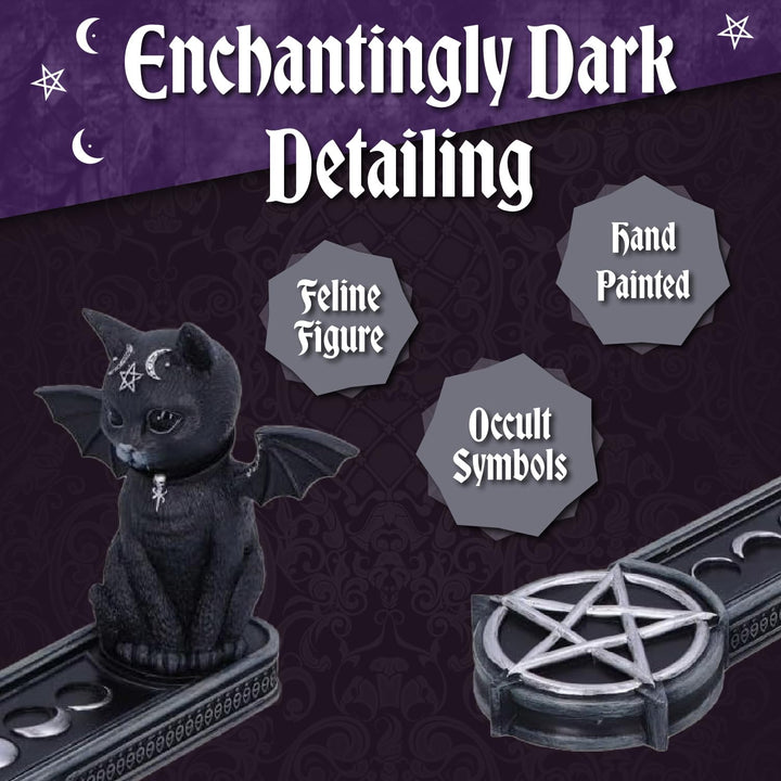 Nemesis Now Cult Cuties Malpuss Gothic Incense Holder in Black Resin