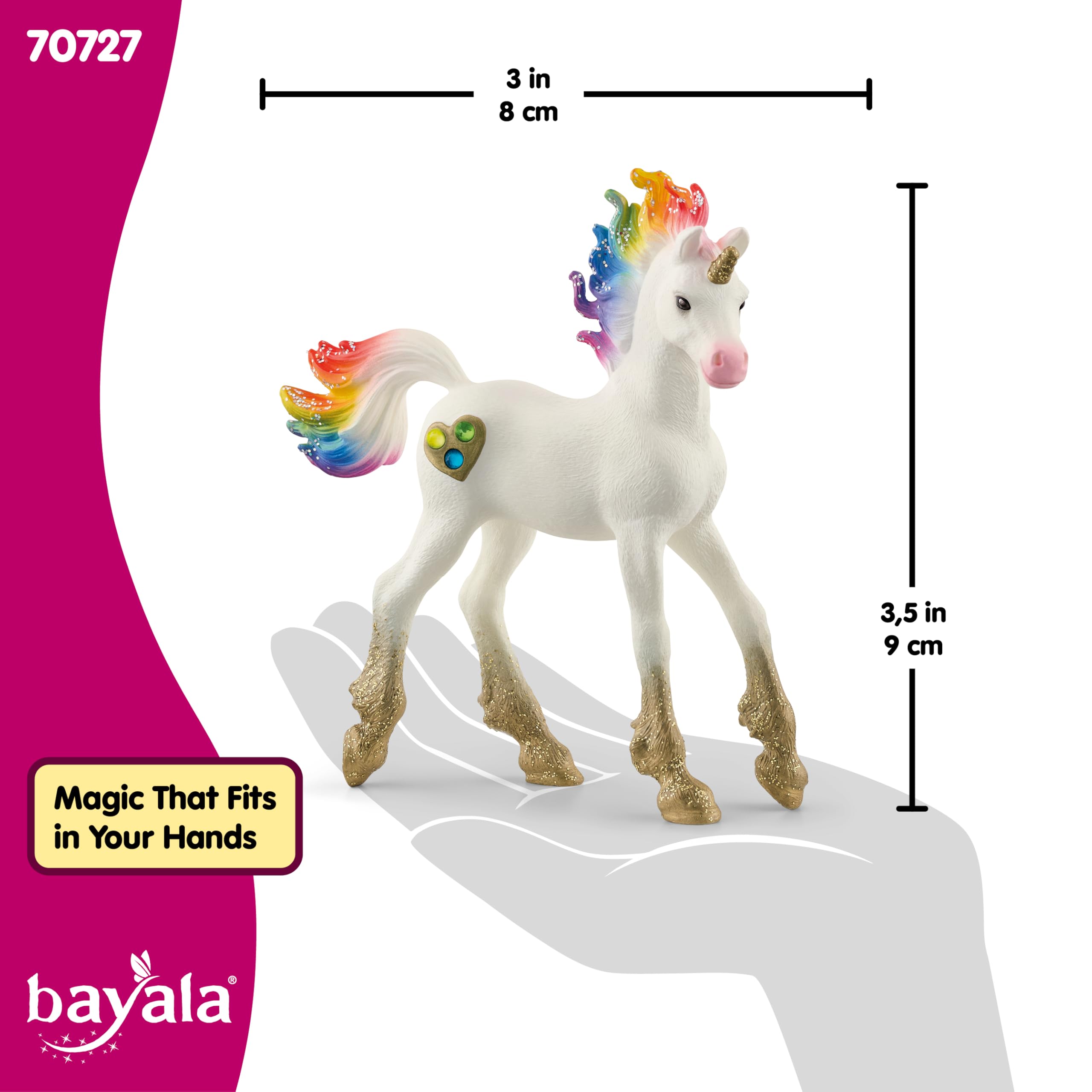 Schleich bayala Rainbow Love Unicorn Foal Figurine 70727 | Plastic | Ages 3+ | New 2022 5