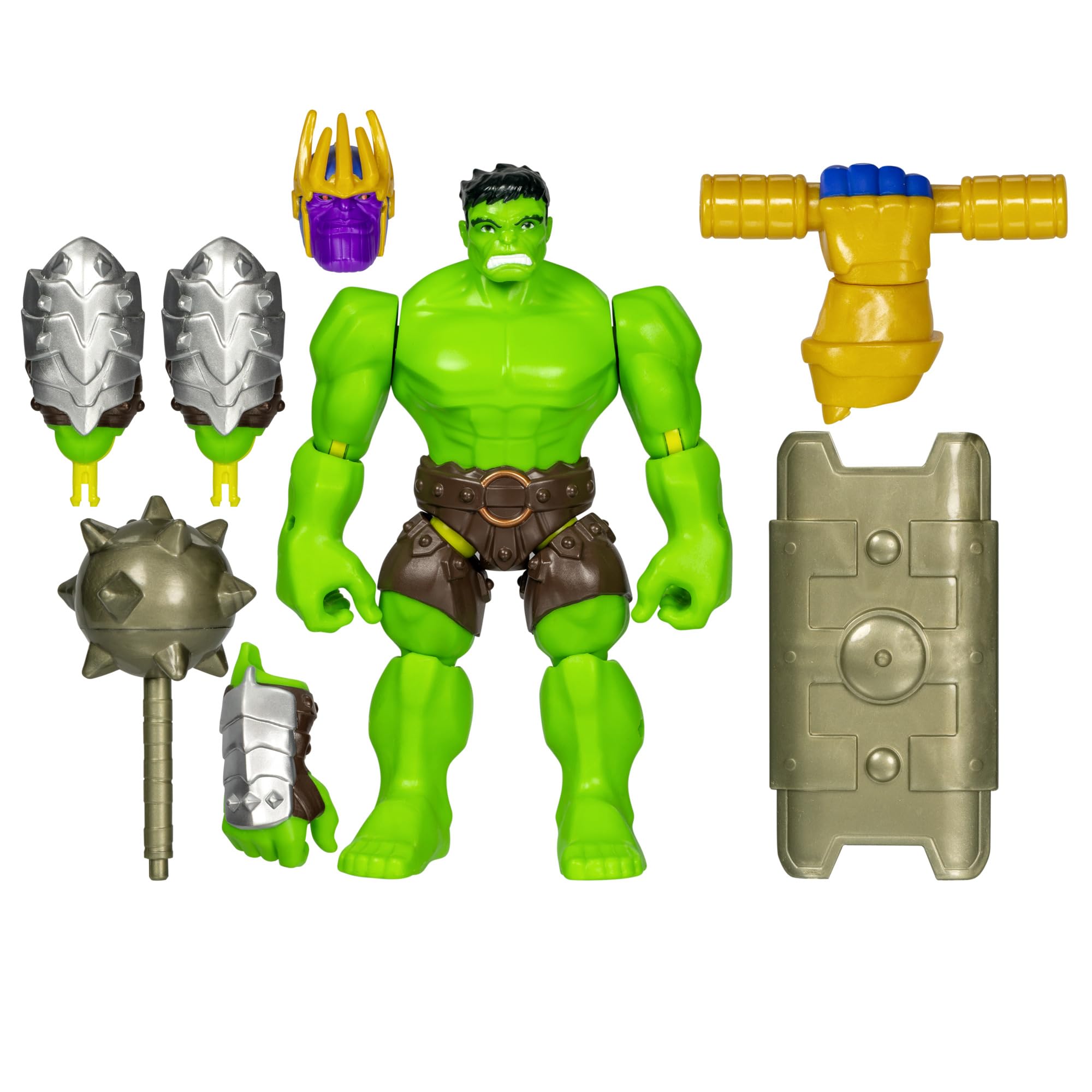 Marvel Press MixMashers Hulk Custom Deluxe Action Figure with Thanos Parts | 5-inch Scale | Ages 4+