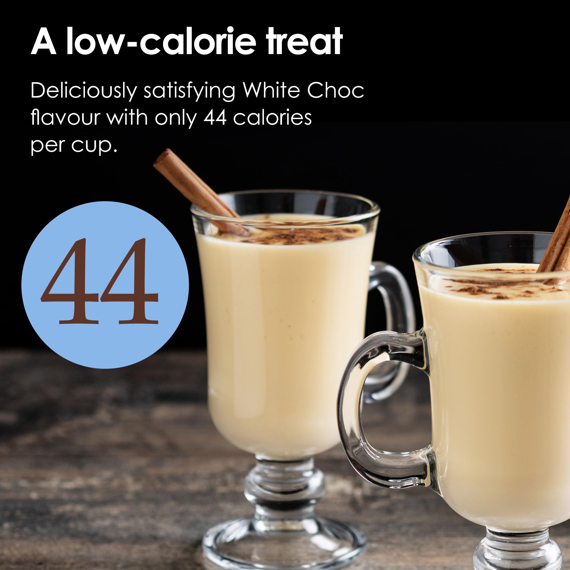 Options White Hot Chocolate Sachet - Real White Belgian Chocolate, Low Calorie | 30 x 11g Pack