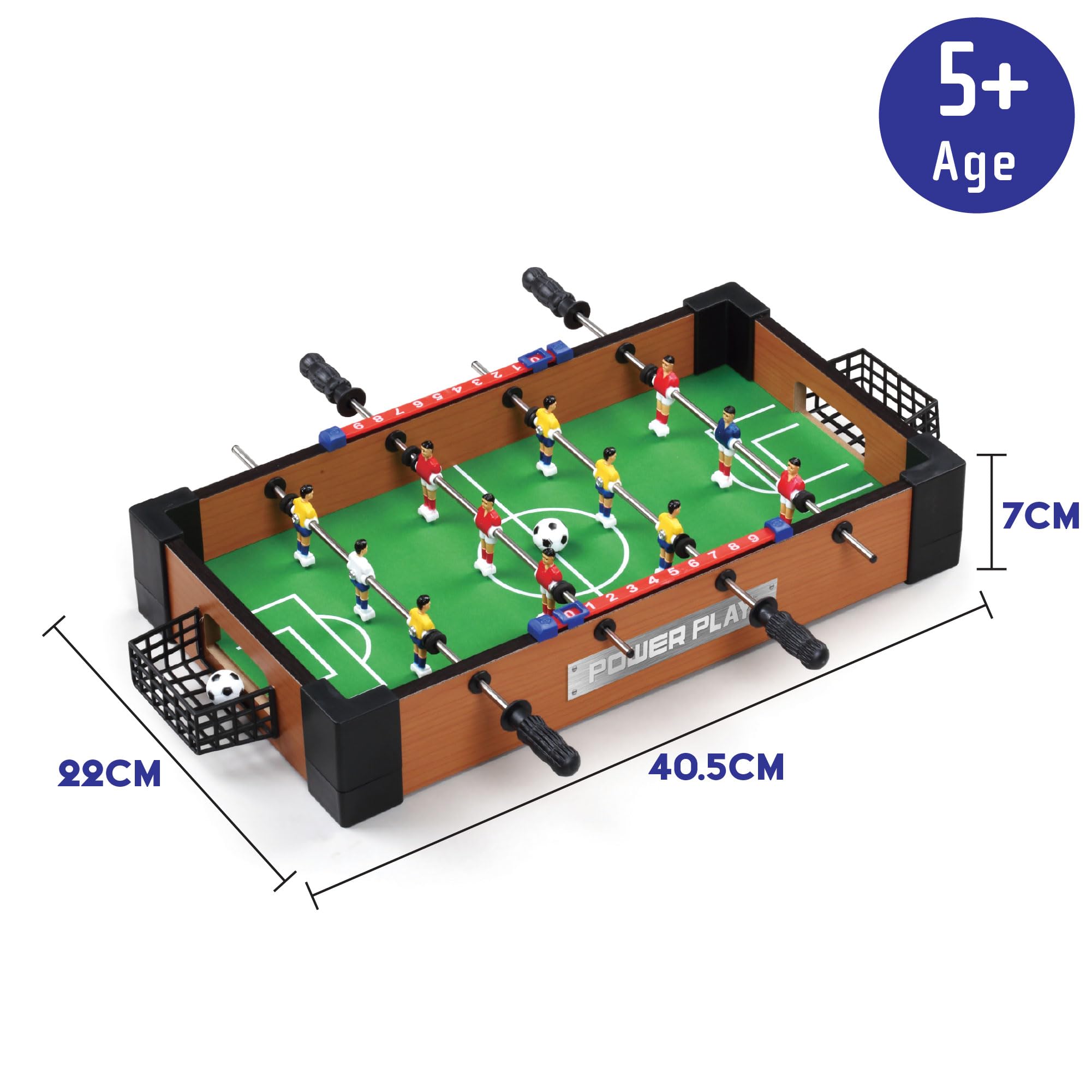 Power Play Table Top Football Game - Wooden, Portable, 12 Players | Ages 5+ 6