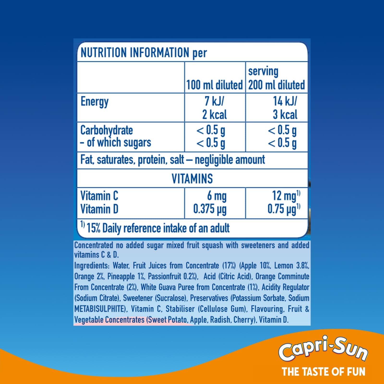 Capri-Sun Double Strength Jungle Drink Squash Concentrate - No Added Sugar | 1 Litre 5