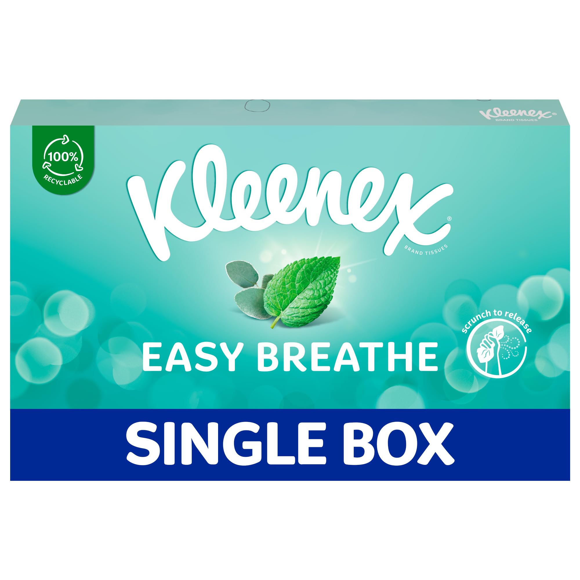 Kleenex Easy Breathe Facial Tissues with Menthol & Eucalyptus | 3-Ply, 56 Sheets 1