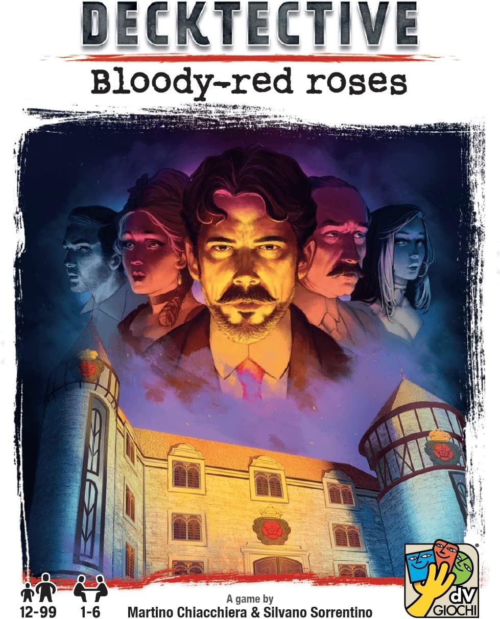 dV Giochi Decktective Bloody Red Roses White Box Mystery Card Game 1