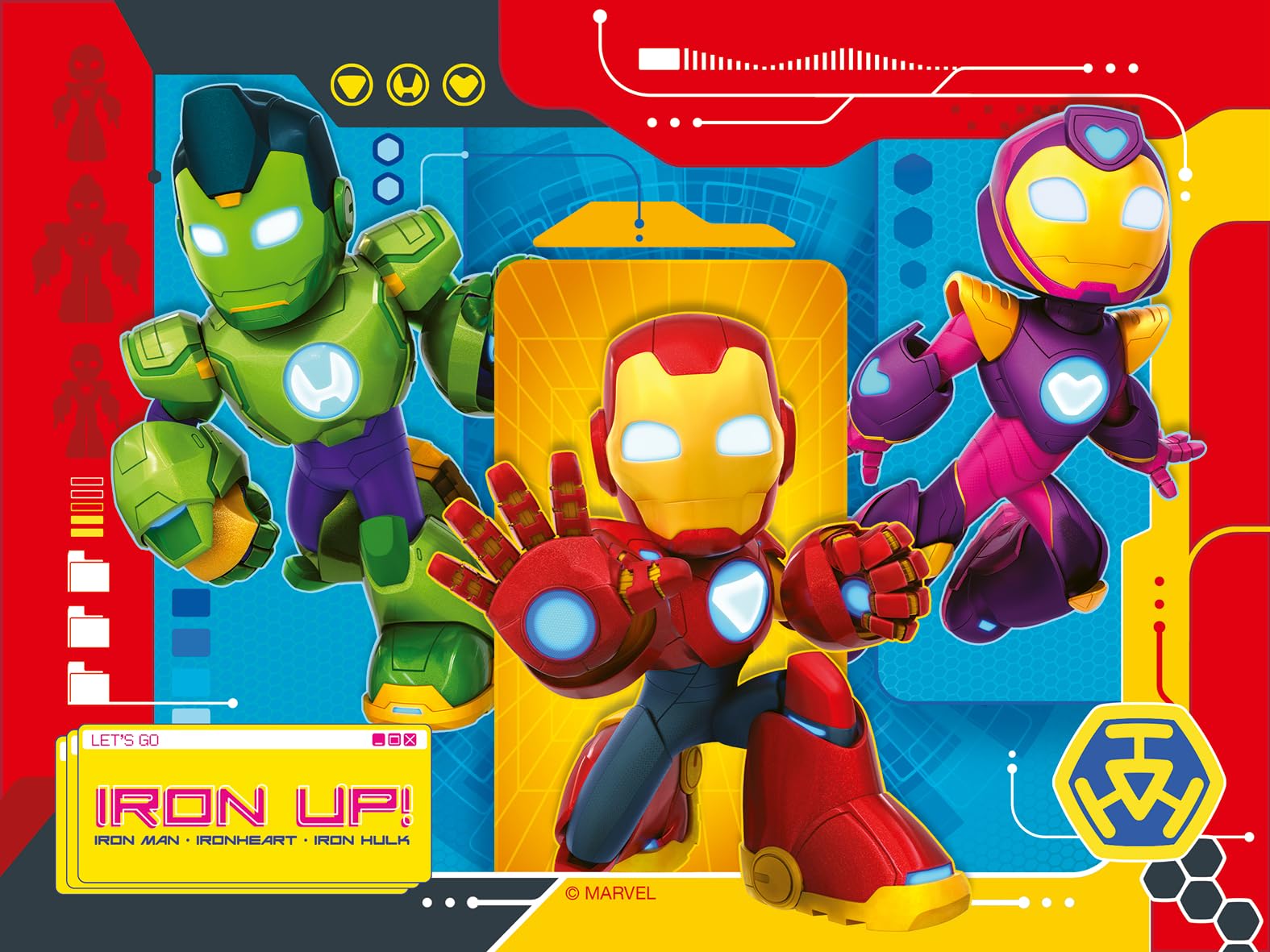 Ravensburger Iron Man & His Awesome Friends 4-in-a-Box Progressive Puzzle Pack