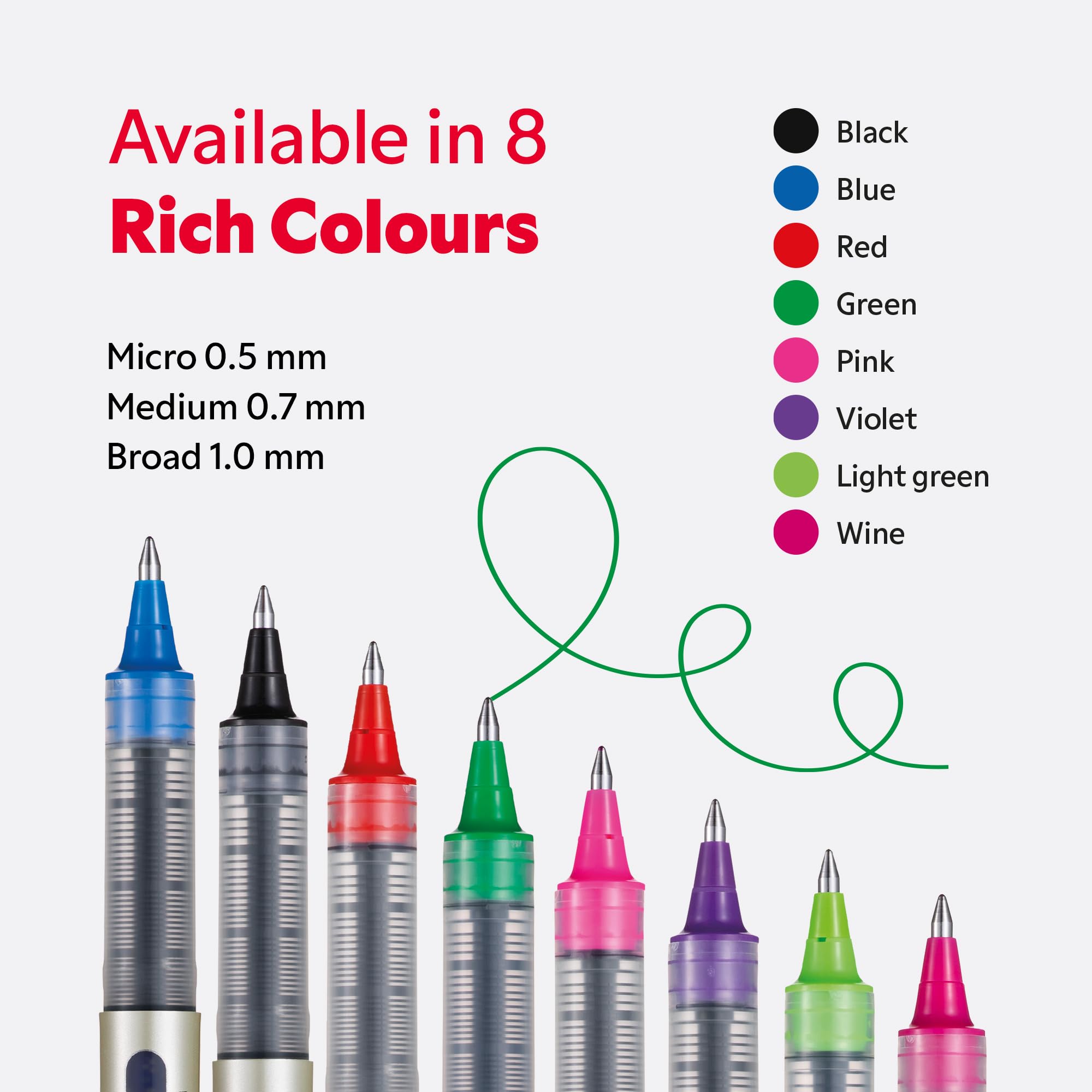 uni-ball Eye Rollerball Pens - Fine 0.7mm Tip, Blue Ink, Quick Drying, 13 Piece Set 3
