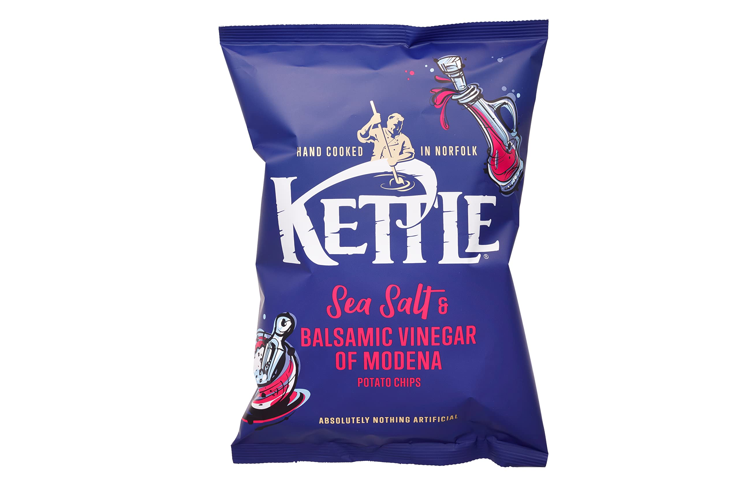 Kettle Sea Salt and Balsamic Vinegar of Modena Chips - Hand Cooked British Potatoes | 130g