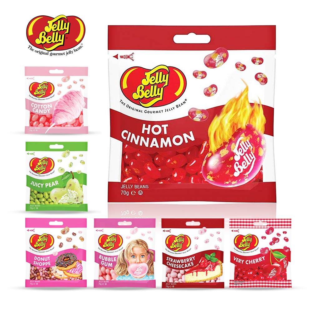 Jelly Belly Hot Cinnamon Jelly Beans - 12 x 70g Re-sealable Grab and Go Bags 14