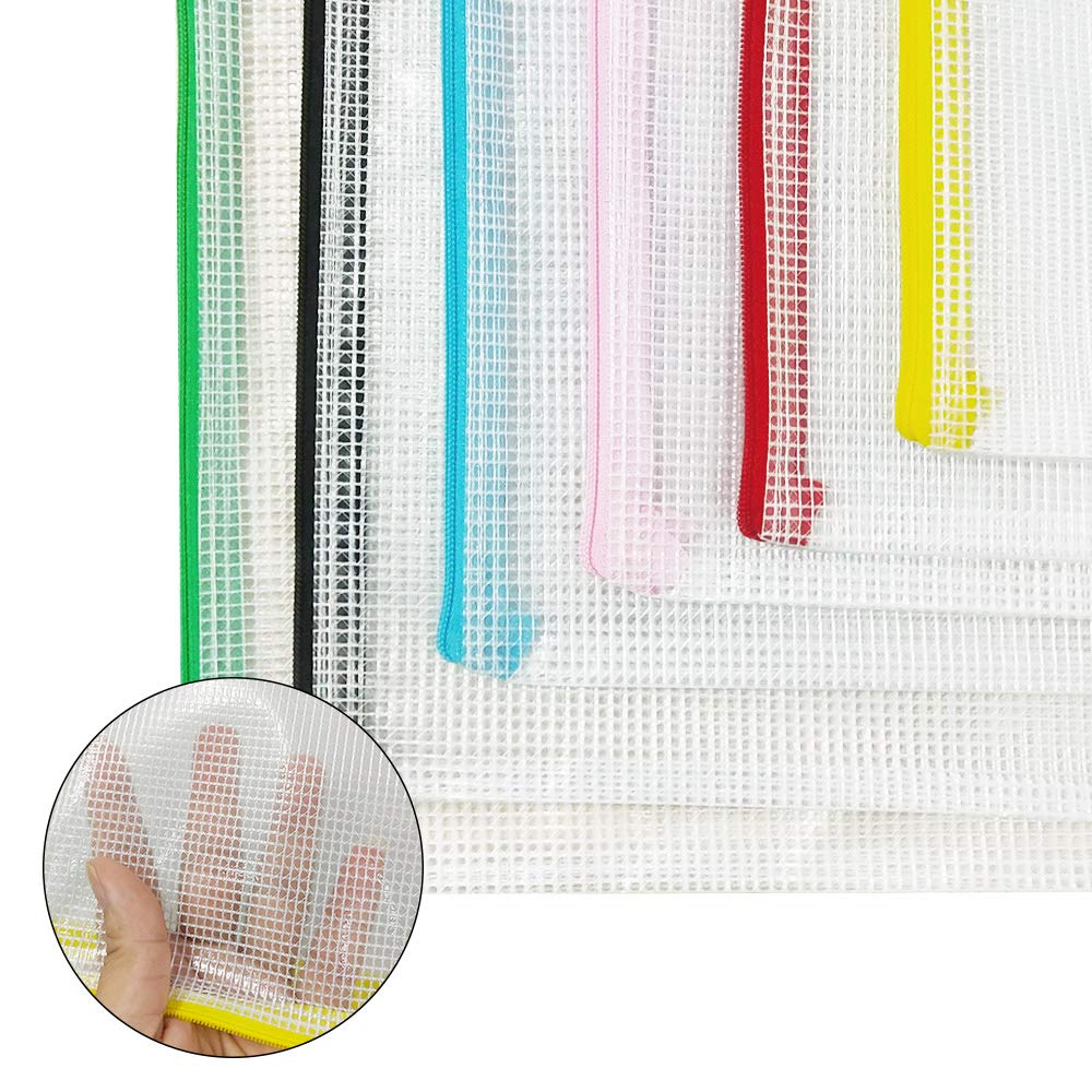 NORTHERN BROTHERS 24PCS A4 Plastic Zip Wallets - Coloured PVC Folders | Hanging Feature 3