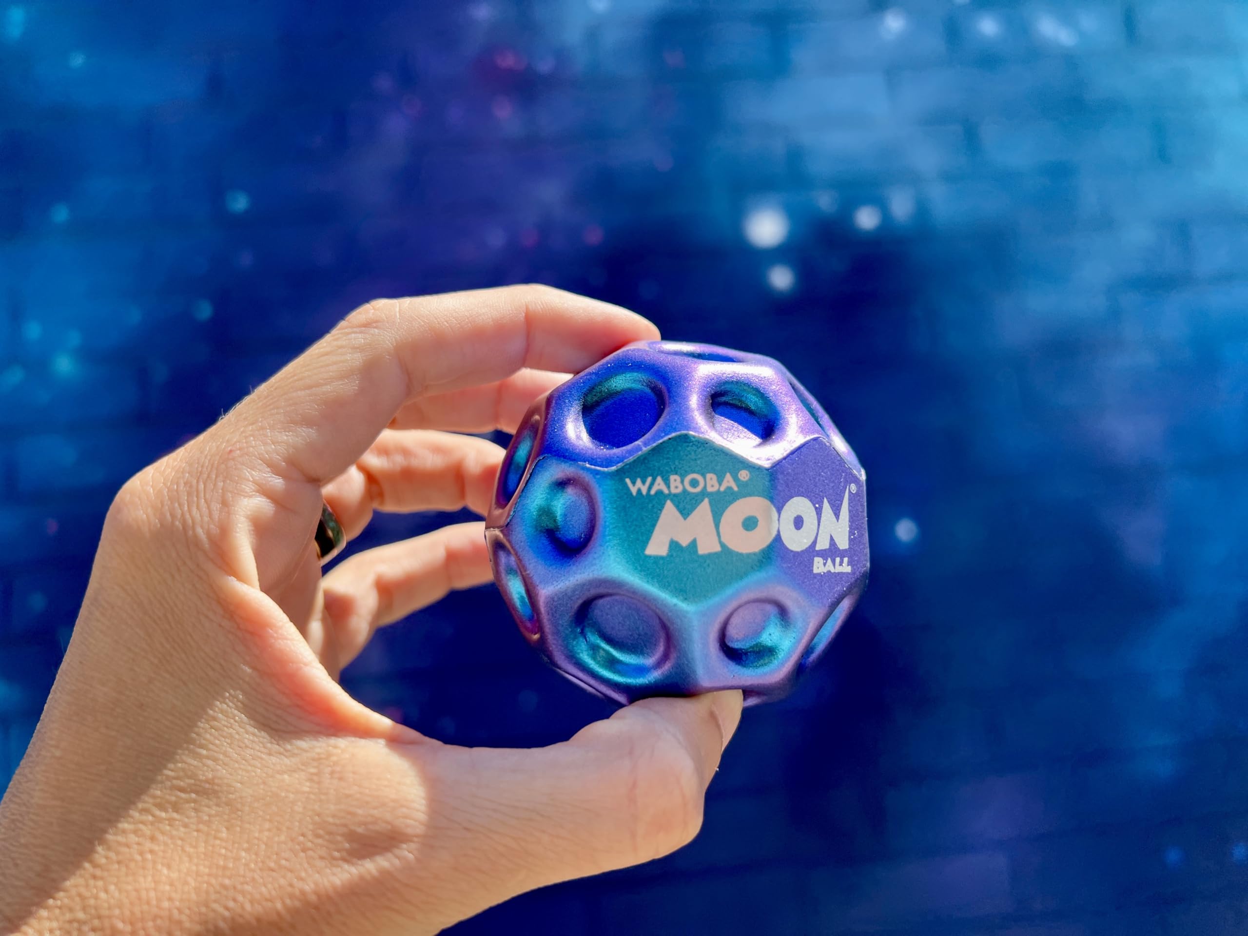 Waboba Metallic Moon Ball - Hyper Bouncy, Iridescent Color-Changing, 65mm PU Ball 4