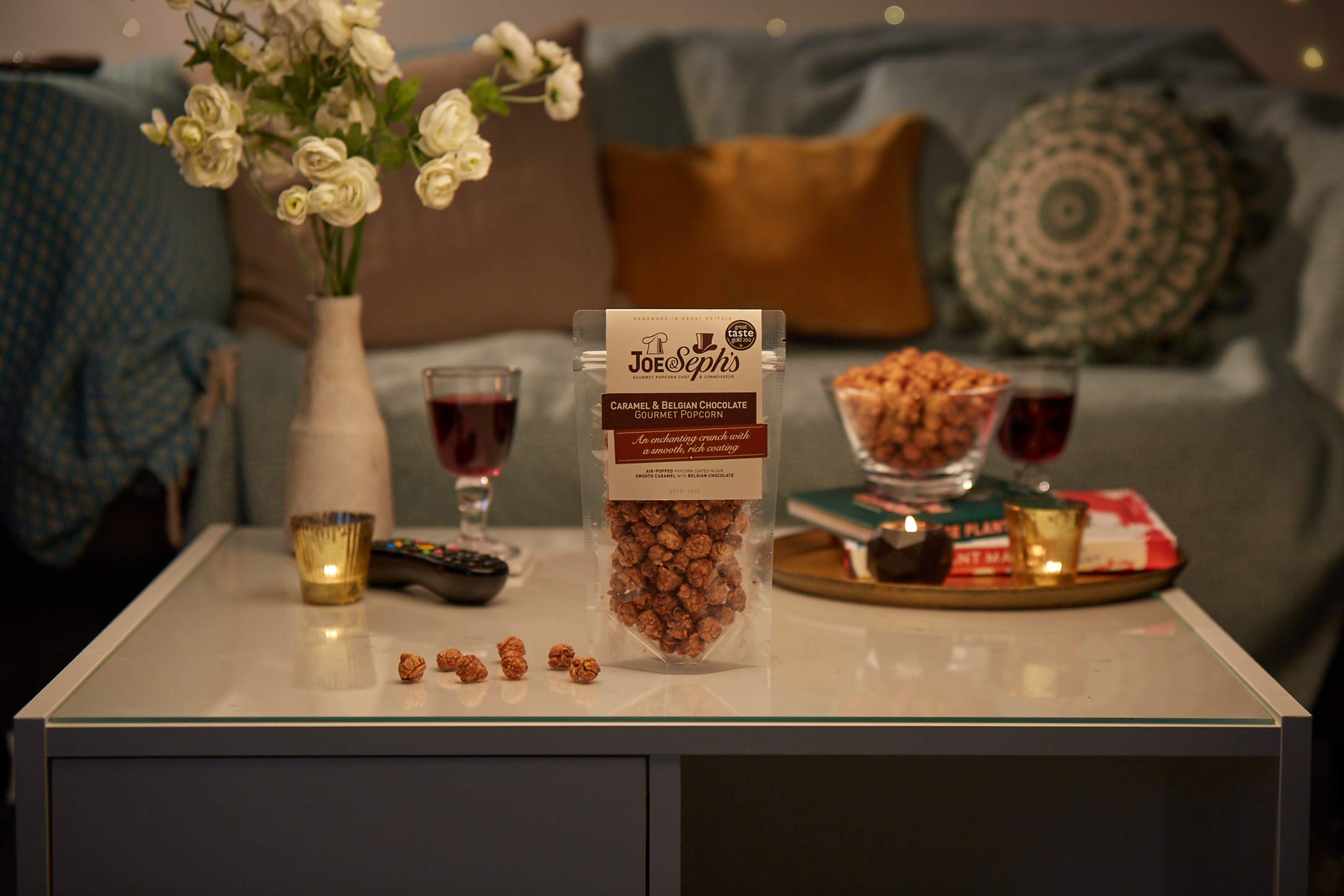 Joe & Seph's Double Chocolate Popcorn (80g) - Gourmet Air-Popped Snack