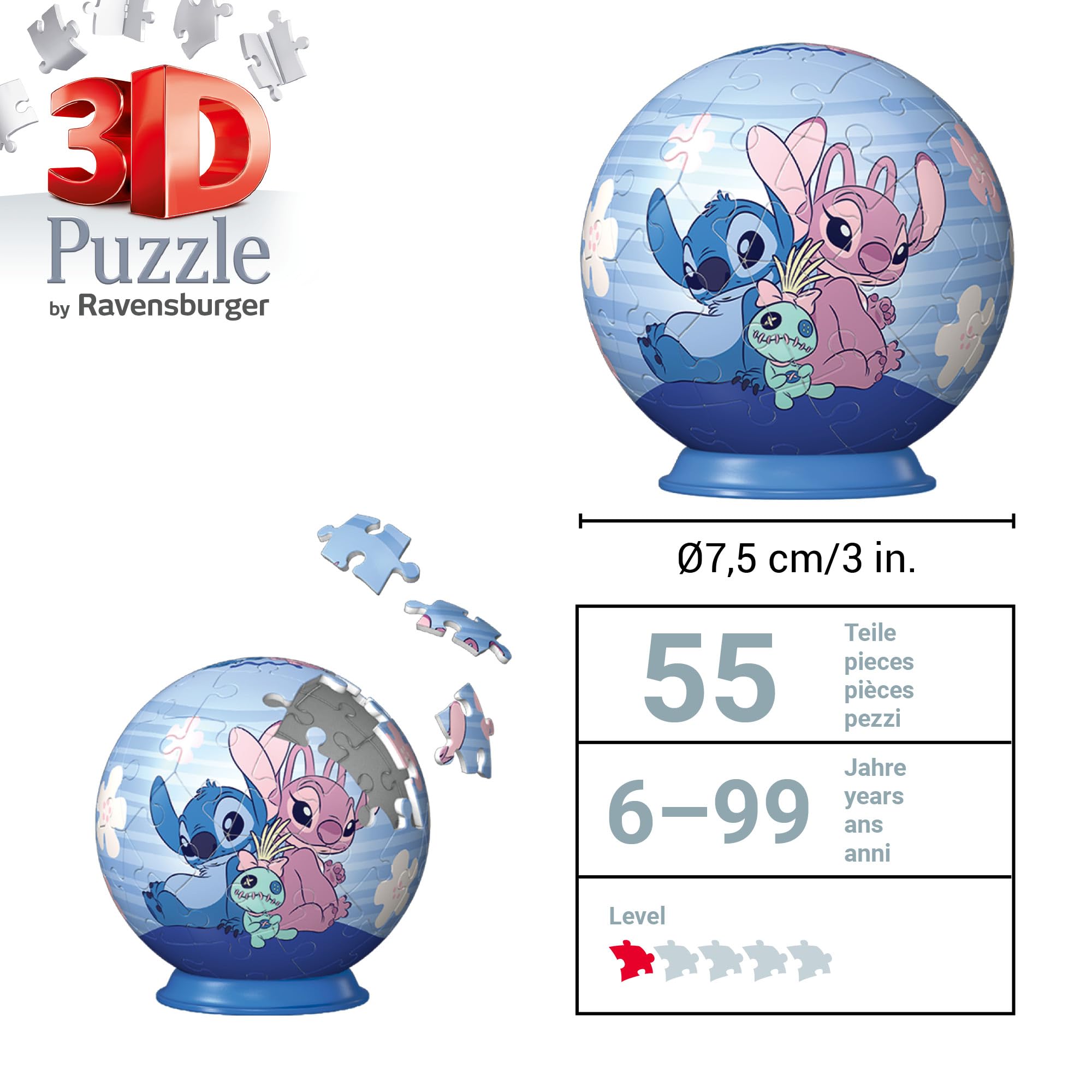 Ravensburger Disney Stitch and Friends 3D Jigsaw Puzzle - 54 Pieces | Ages 6+ 4