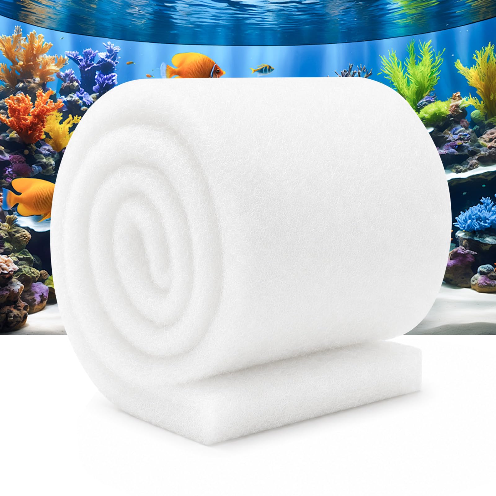 Admygo Aquarium Filter Sponge Roll - 1m x 12cm Mechanical Filtration | Cut-to-Size Foam Media 1