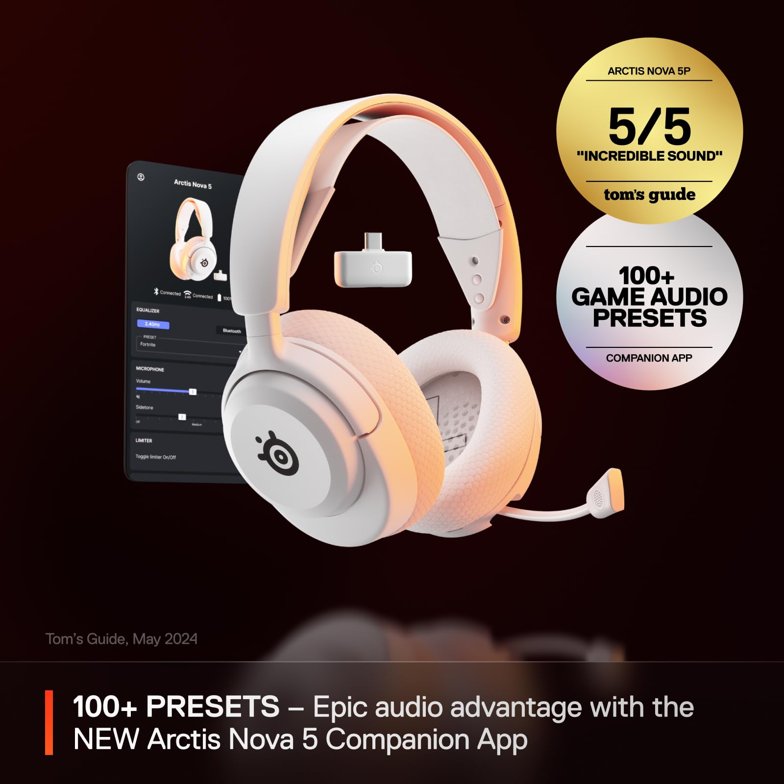 SteelSeries Arctis Nova 5 Wireless Gaming Headset for PC, PS5, PS4, Mobile 7