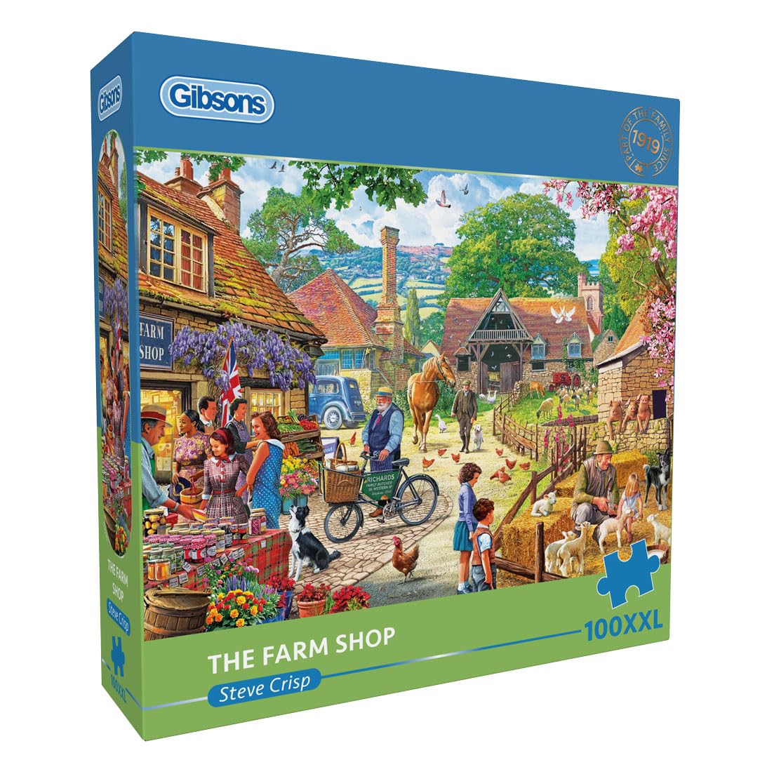 Gibsons The Farm Shop 100XXL Piece Jigsaw Puzzle for Adults | Steve Crisp Artwork | Recycled Board 1