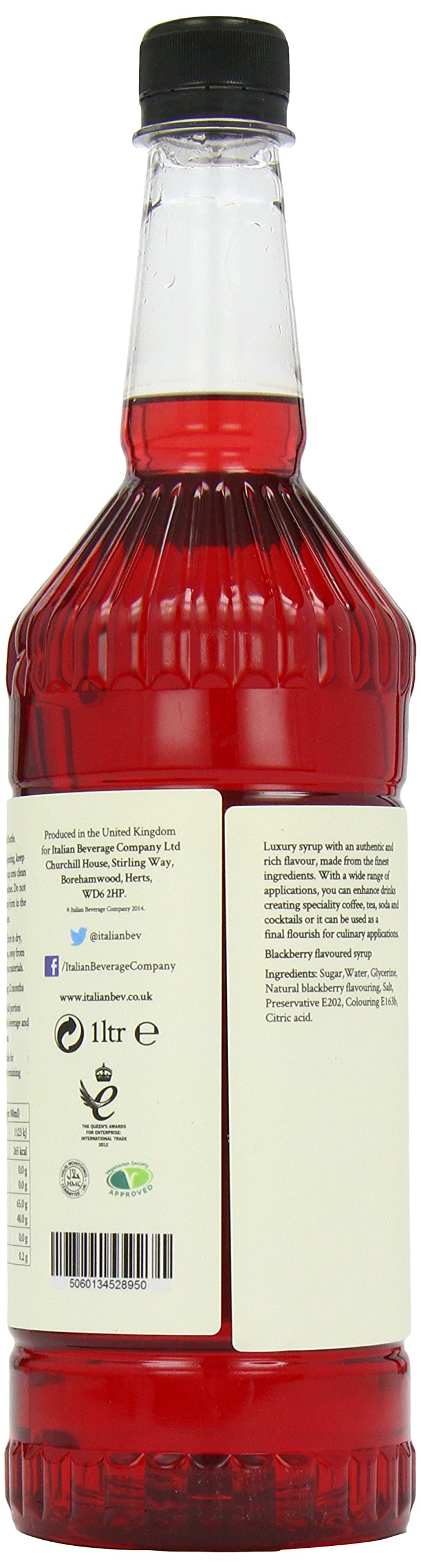 Simply Blackberry Syrup - Vegan, Nut Free Flavoured Syrup for Coffee & Cocktails | 1L 3