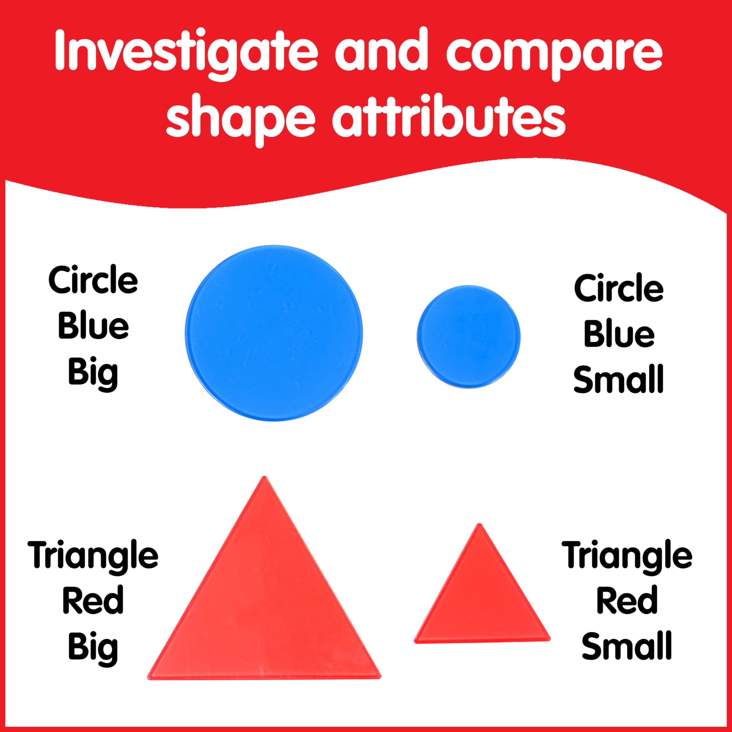 edxeducation Transparent Attribute Blocks - Educational Playset for Early Learning 2