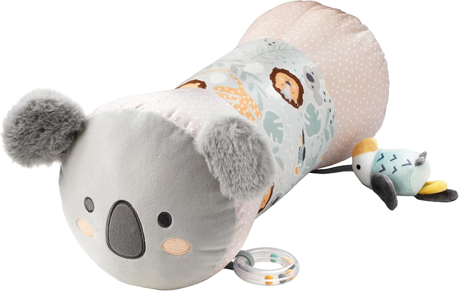 Nuby Animal Adventures Tummy Time Pillow - Sensory Play with Mirror & Crinkle Ears 1