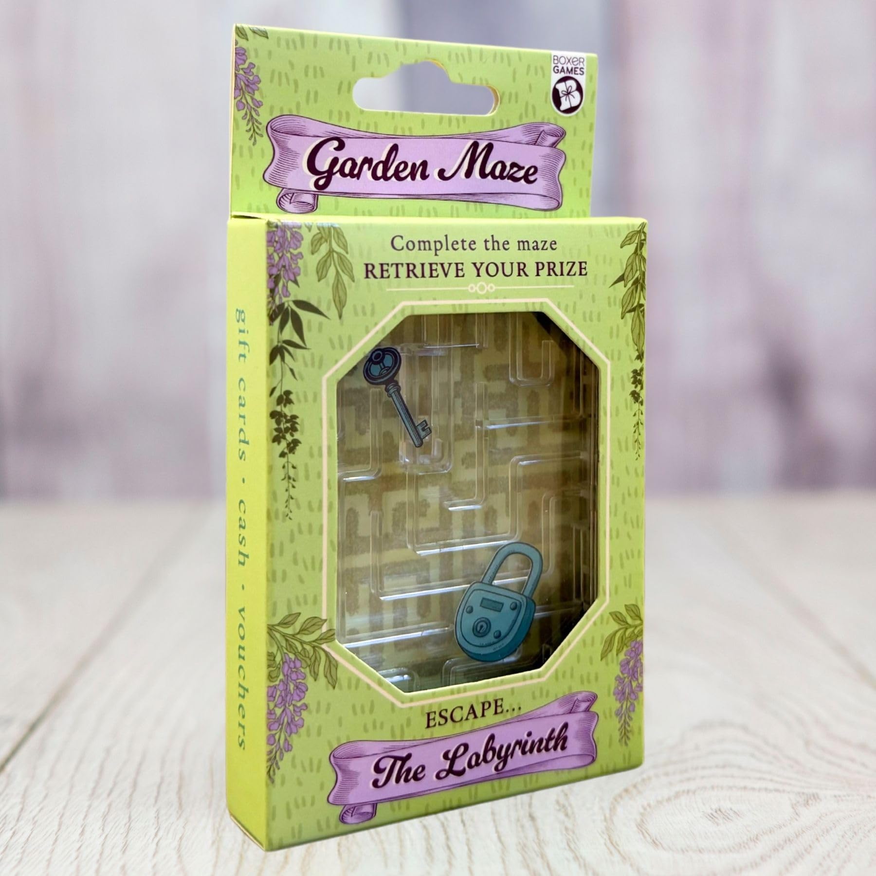 Boxer Gifts Garden Labyrinth Puzzle Box - Money Holder for Cash or Gift Cards