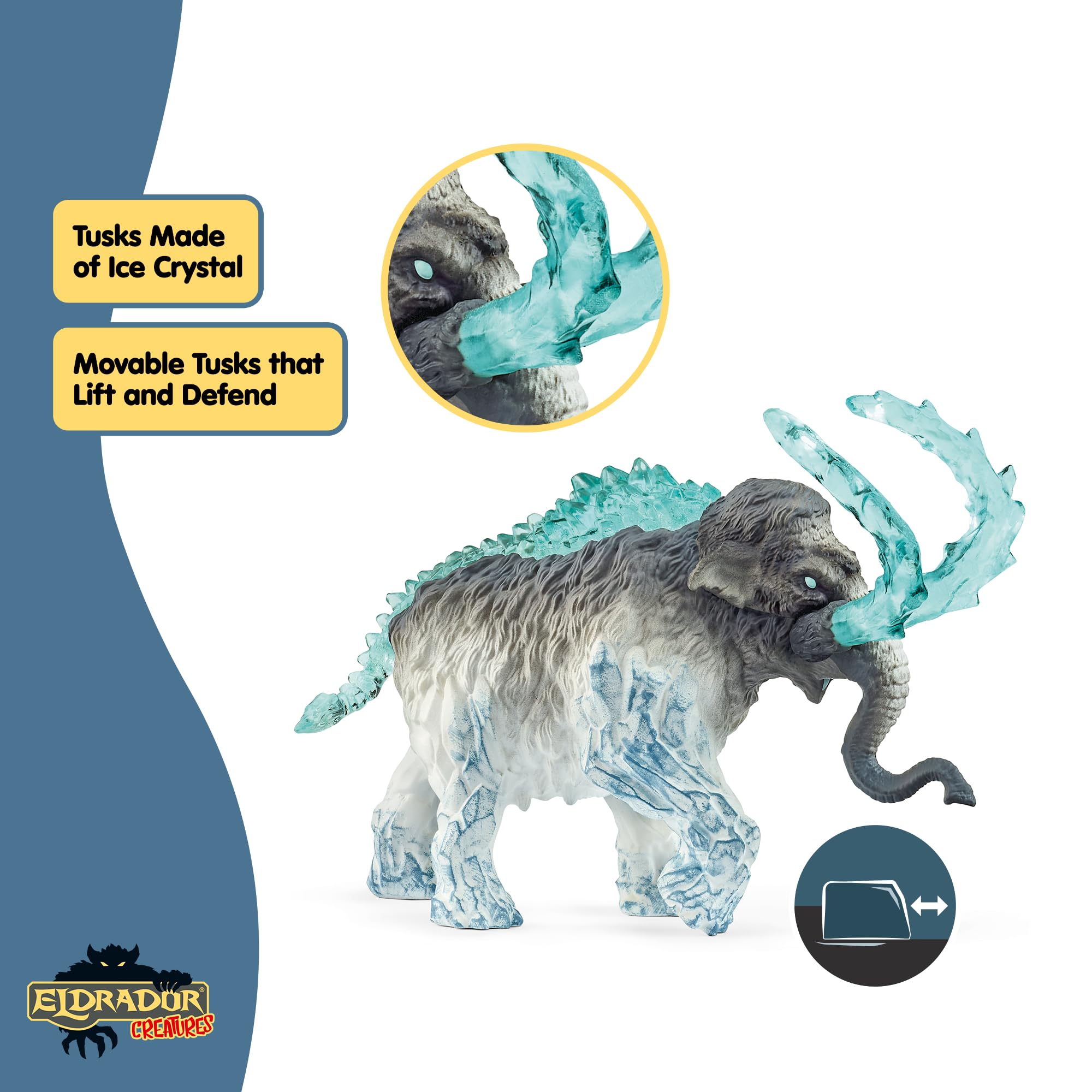 Schleich Eldrador Creatures Ice Mammoth - 16cm Fantasy Action Figure for Kids 3+ 2