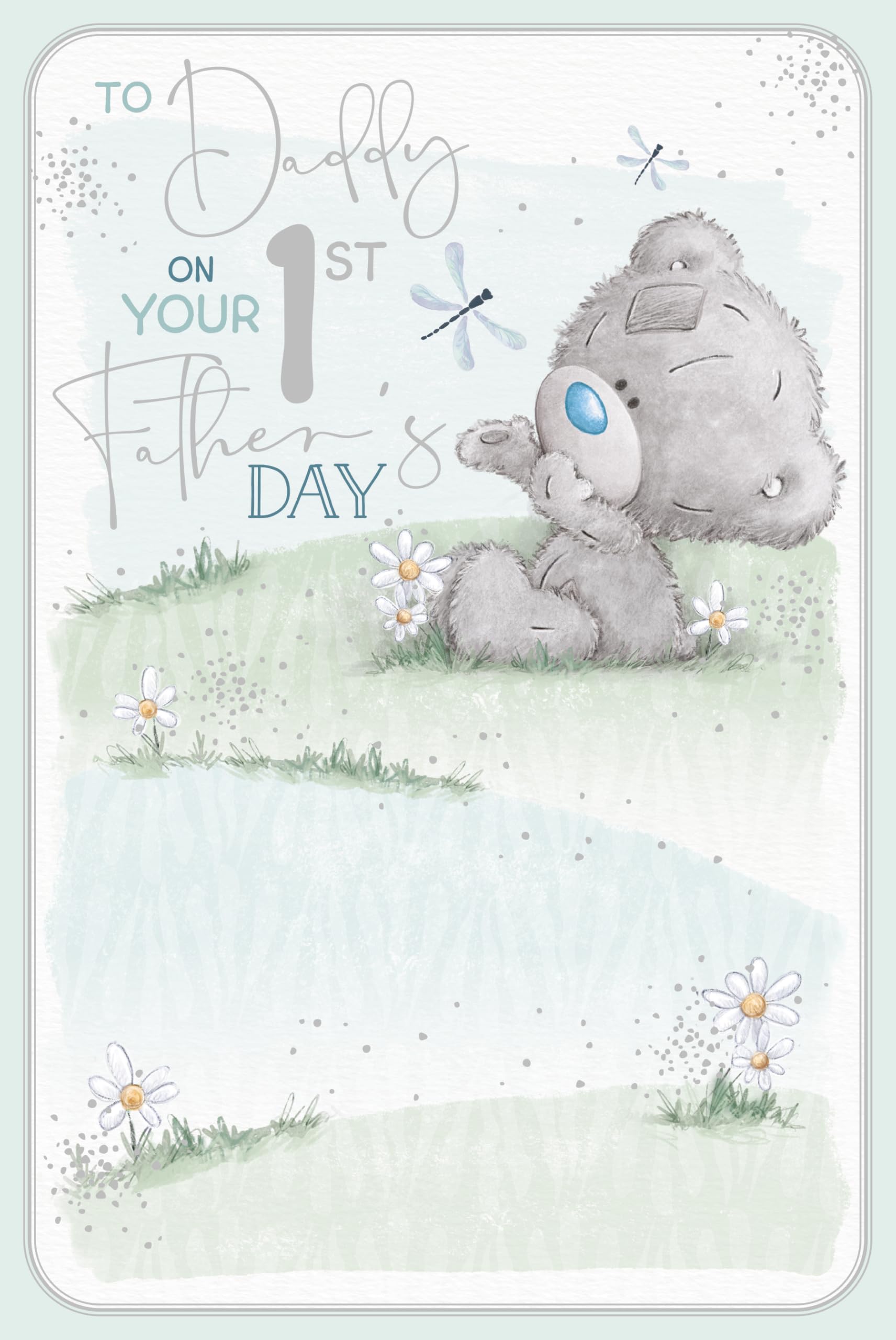 Me To You Bear Tiny Tatty Teddy First Father's Day Card | 6 x 9 Inches | Gold Lettering 1