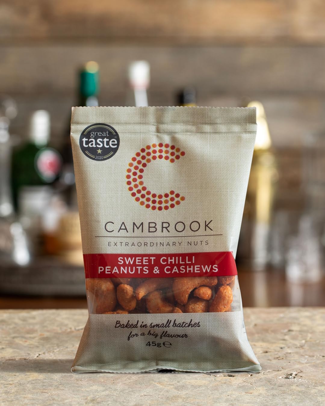 Cambrook - Baked Sweet Chilli Peanuts & Cashews | 45g Bag | Gluten Free 3