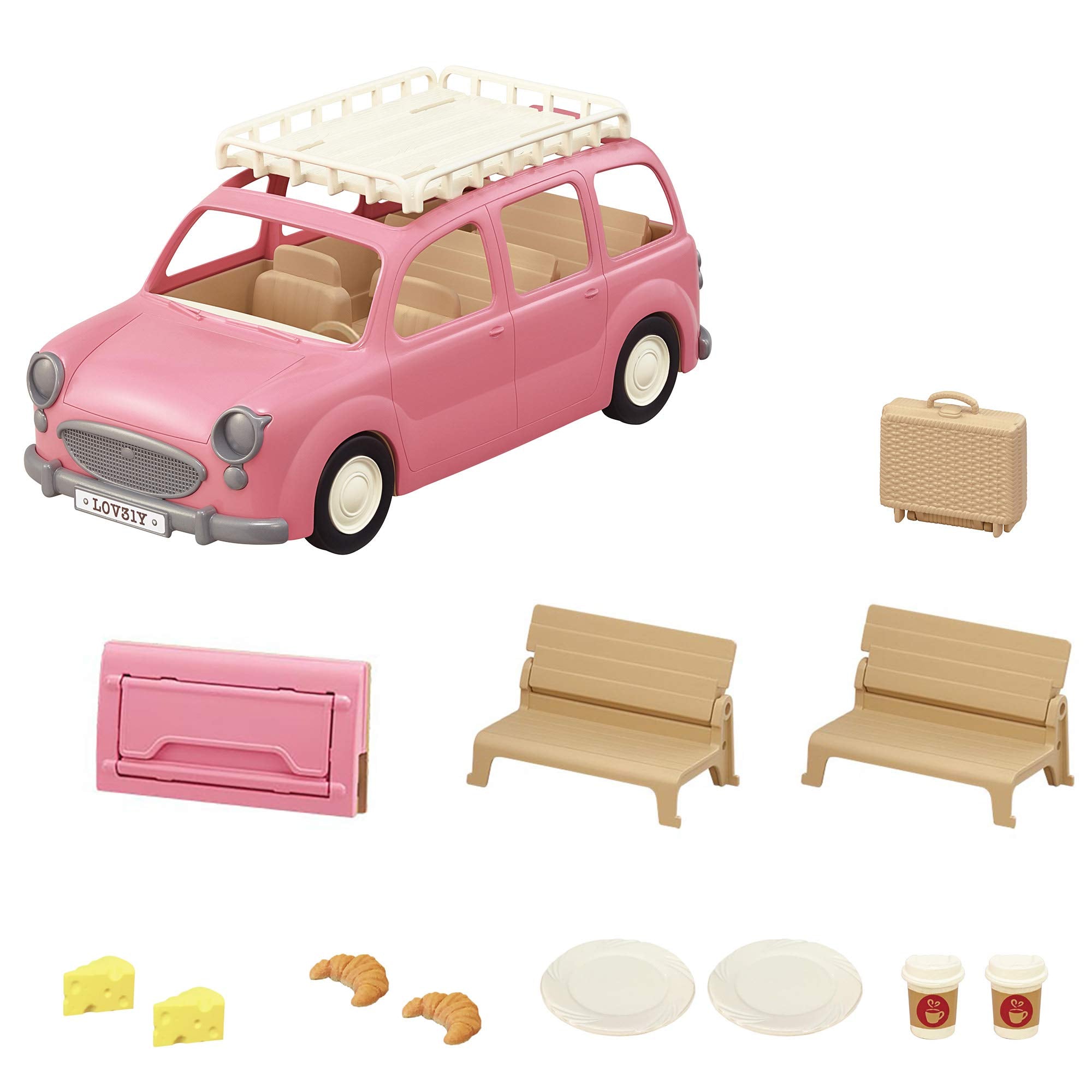 Sylvanian Families Family Picnic Van Playset - Fits 8 Figures | Multicolor Plastic | Ages 3+ 6