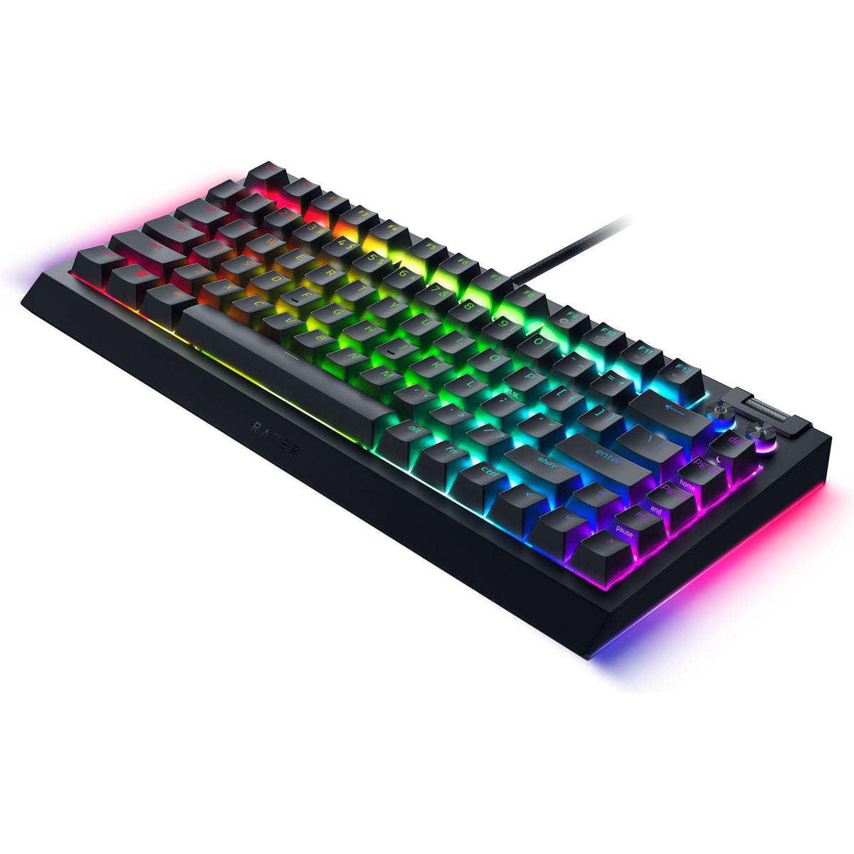 Razer BlackWidow V4 75% Hot-swappable Mechanical Gaming Keyboard - US Layout, Orange Tactile