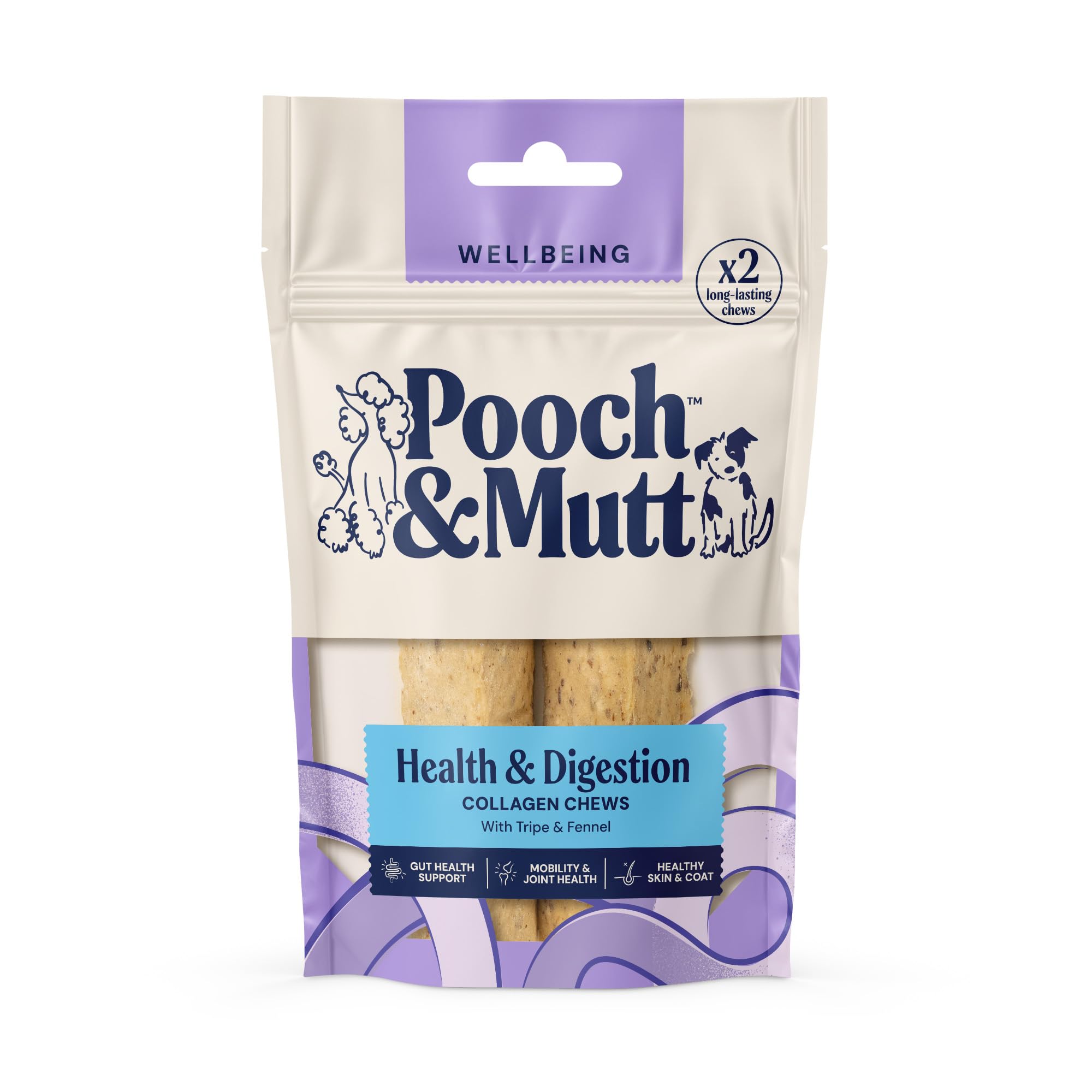 Pooch & Mutt Digestive Support Collagen Dog Chews | Beef Flavour | Adult All Breed 1