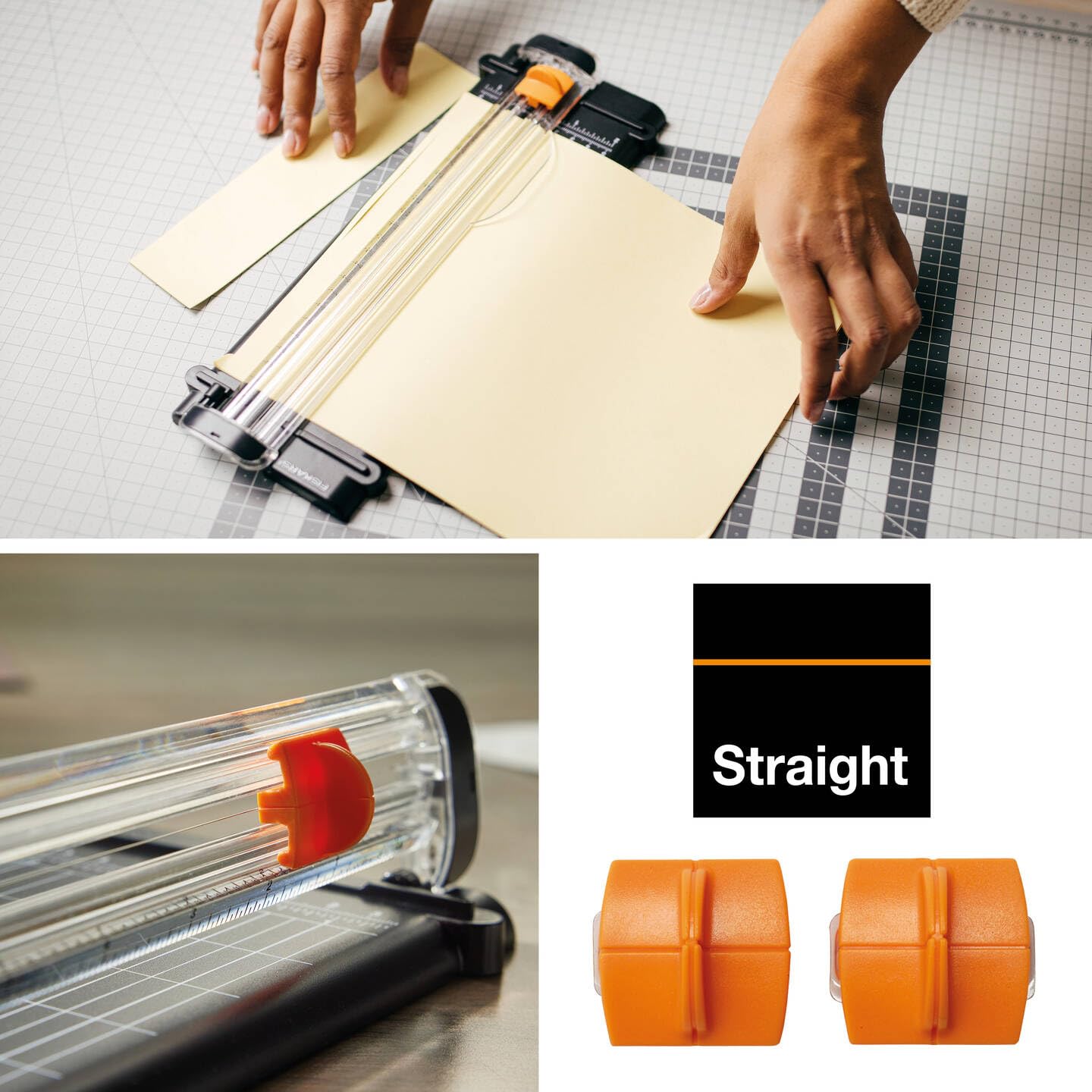 Fiskars Titanium TripleTrack Trimmer Blades - 2 Pack for Straight Cuts | Up to 5 Sheets