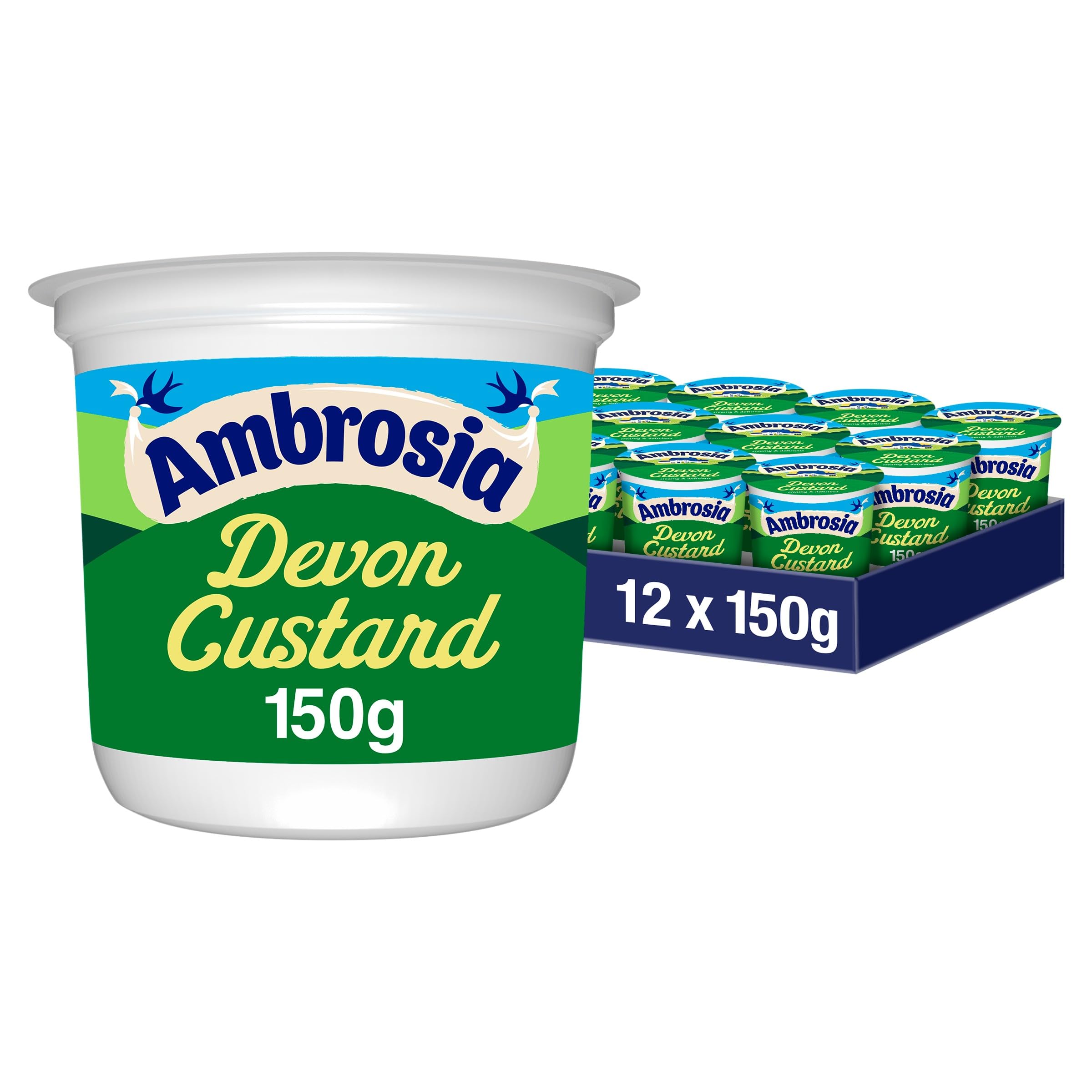 Ambrosia Devon Custard Pots - Original Recipe Creamy Ready-to-Eat Dessert | 12 x 150g Pots 1
