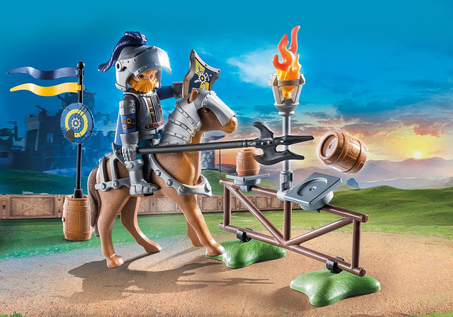 Playmobil 71297 Novelmore Medieval Jousting Area Playset - Knight Training with Horse and Castle, Ages 4+ 4