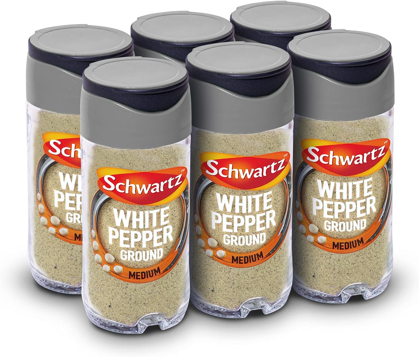 Schwartz - Ground White Pepper 34g, Pack of 6