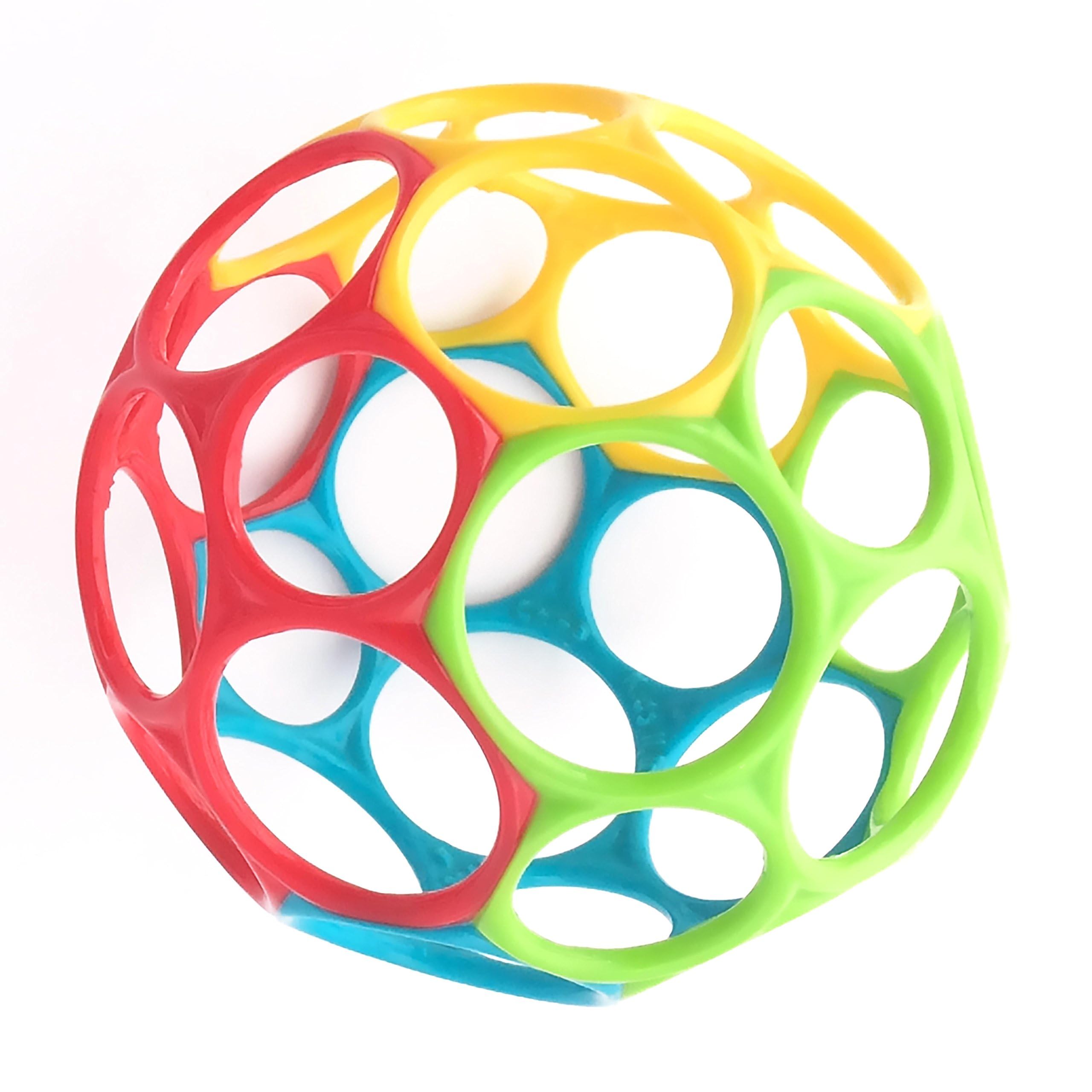Bright Starts Oball Easy Grasp Classic Ball - 4 Inch, BPA-Free, Ages Newborn+