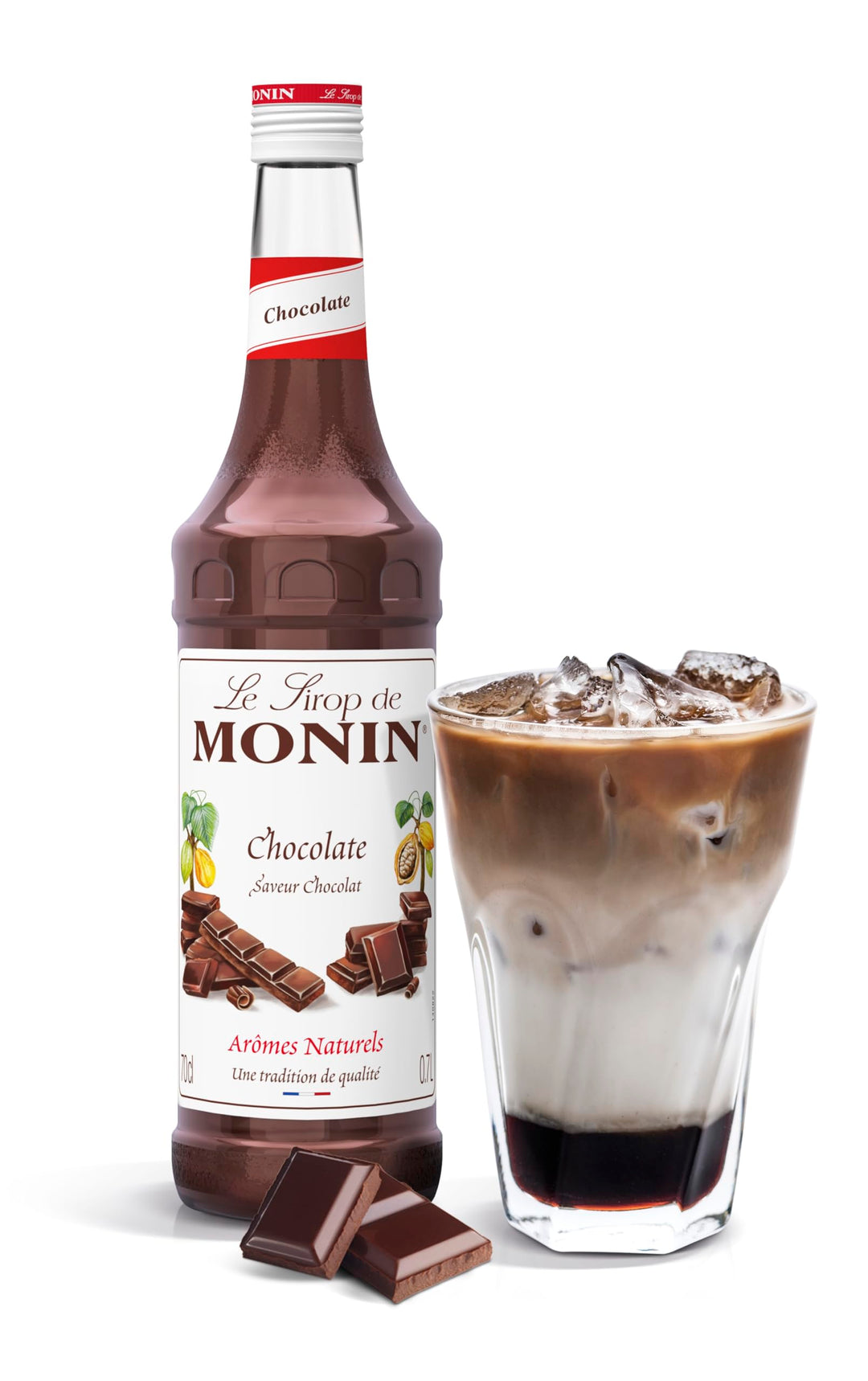 MONIN Premium Chocolate Syrup 700ml - Vegan, Allergen-Free, Natural Flavours for Coffee, Cocktails & Frappes