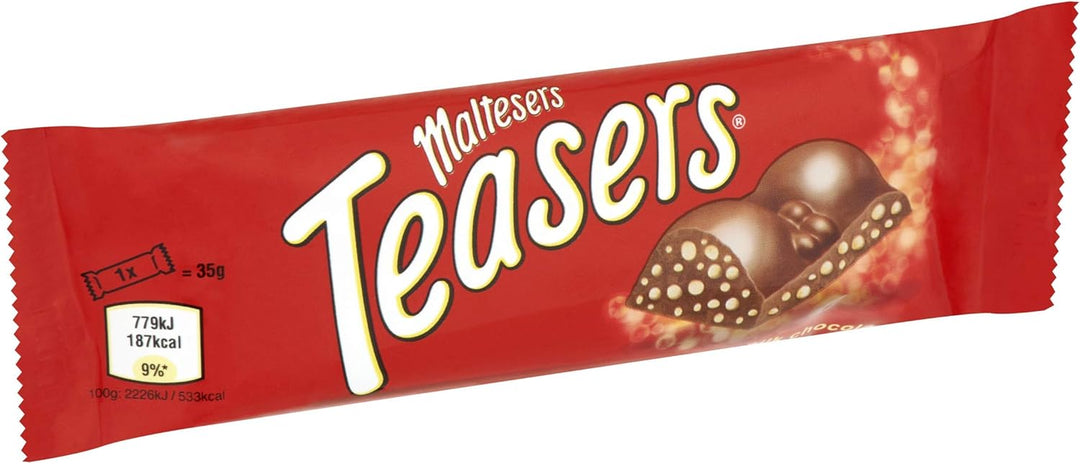 Maltesers Teasers Chocolate Bar Bulk Box, 24 x 35g