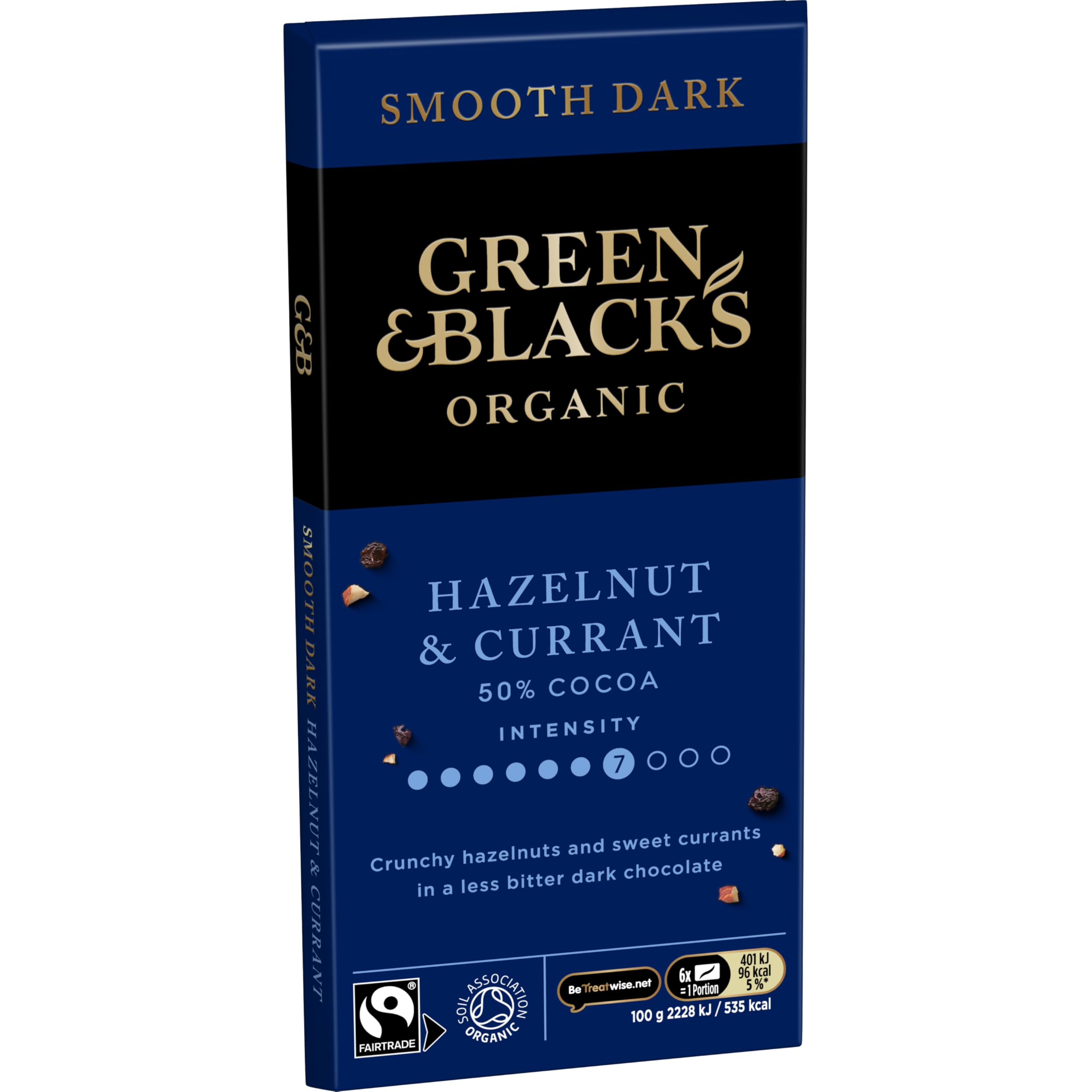 Green & Black's Organic Hazelnut & Currant Dark Chocolate Bar, 50% Cocoa, 90g 3