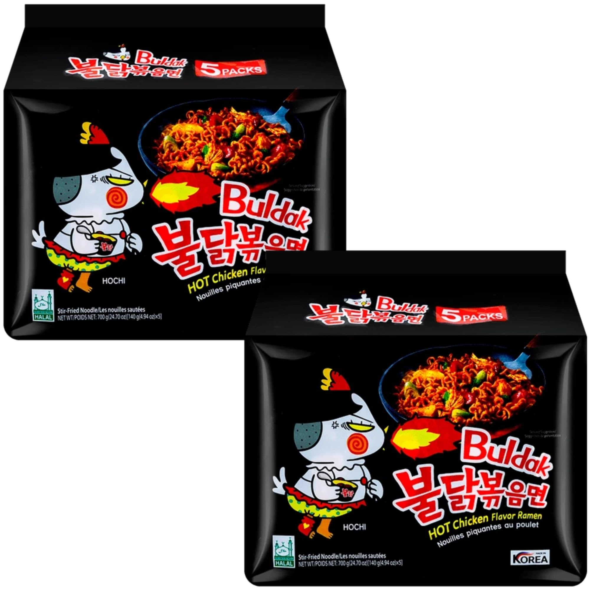 EDE Group Buldak Noodles Hot Chicken Flavor Ramen - 10 Pack | KMF Halal Certified 1