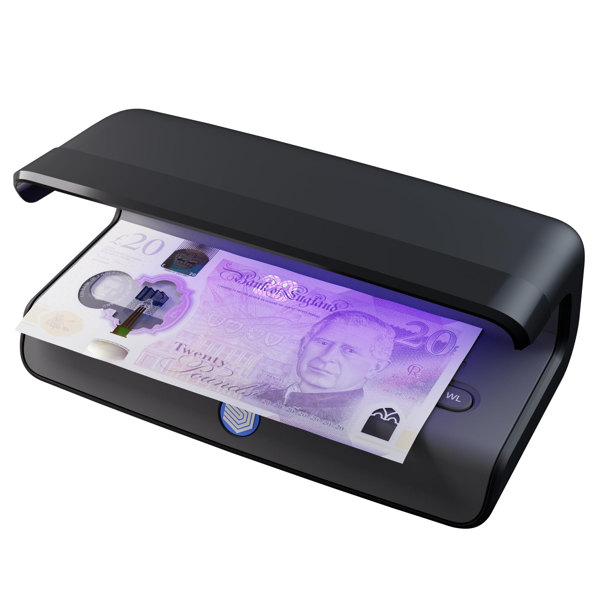 Safescan 75 LED Money Detector with Ultra Strong UV & White Light for Global Currency Verification