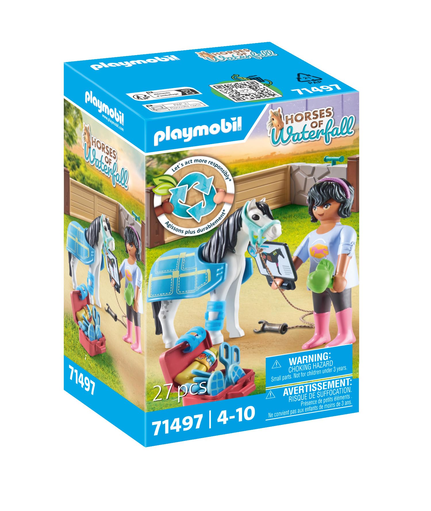 Playmobil 71497 Horses of Waterfall: Horse Therapist Playset | Ages 4+