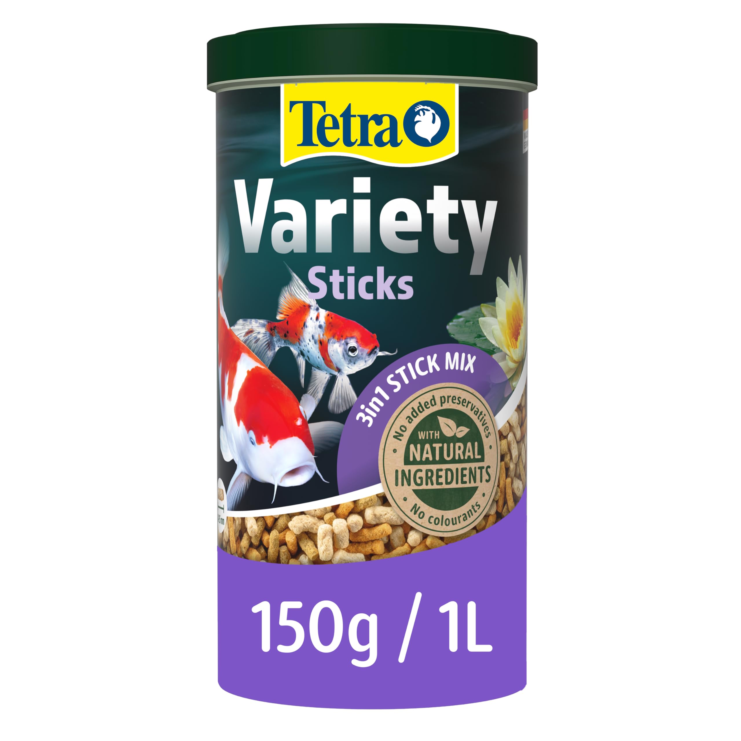 Tetra Pond Variety Sticks Fish Food - Complete Nutrition for All Life Stages | 150g Can 1